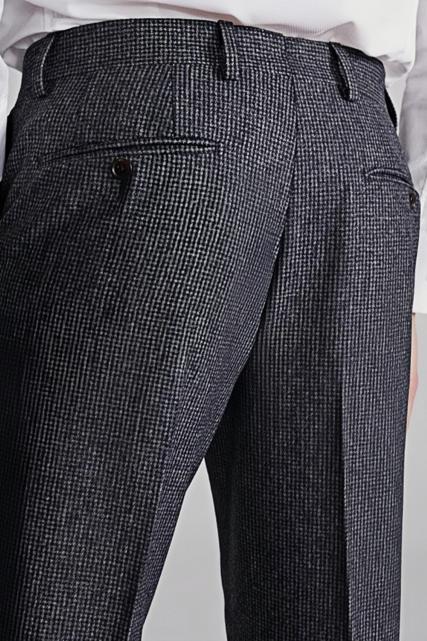 Arlo dark-gray houndstooth trousers
