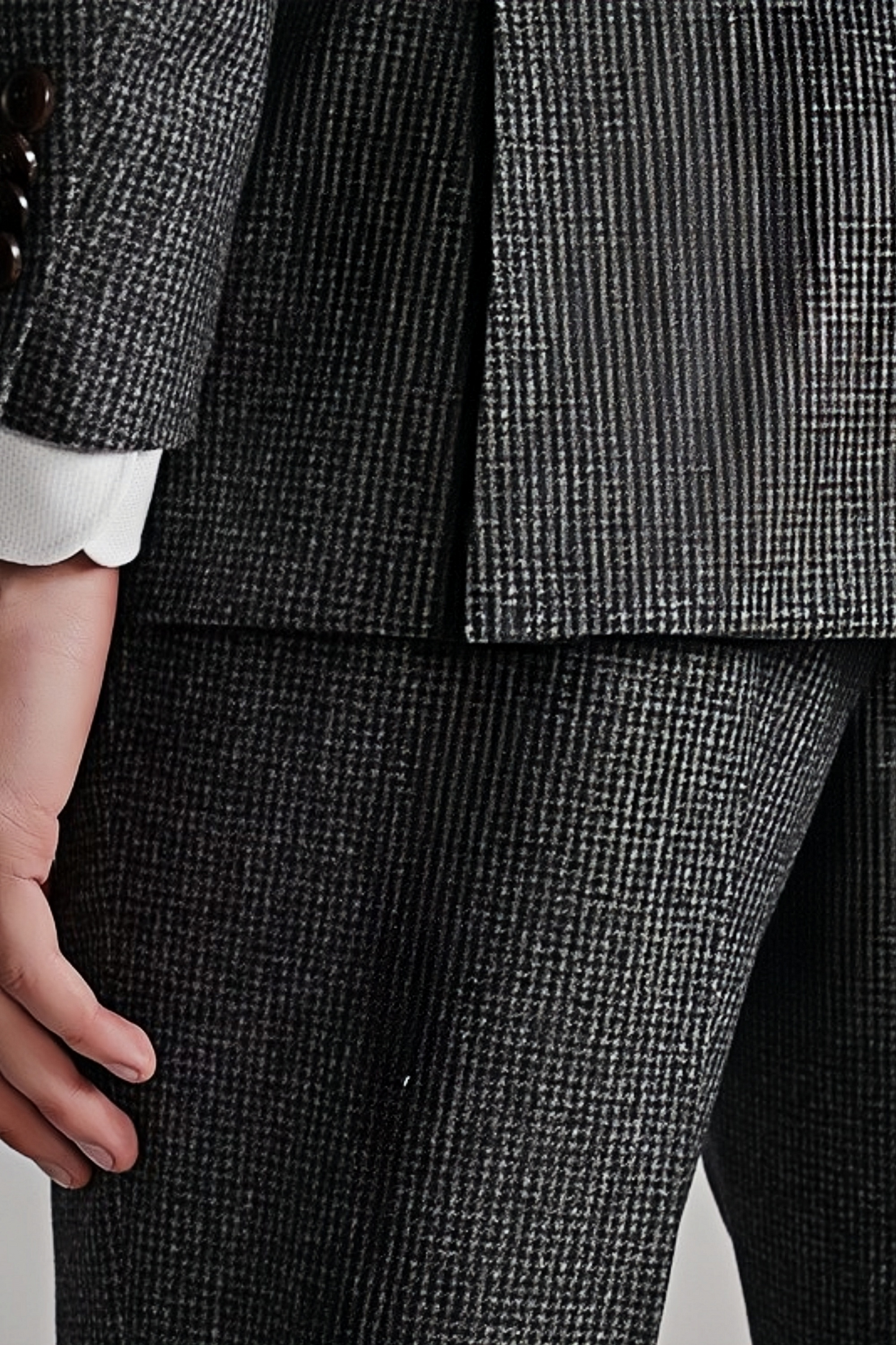 Arlo dark-gray houndstooth suit