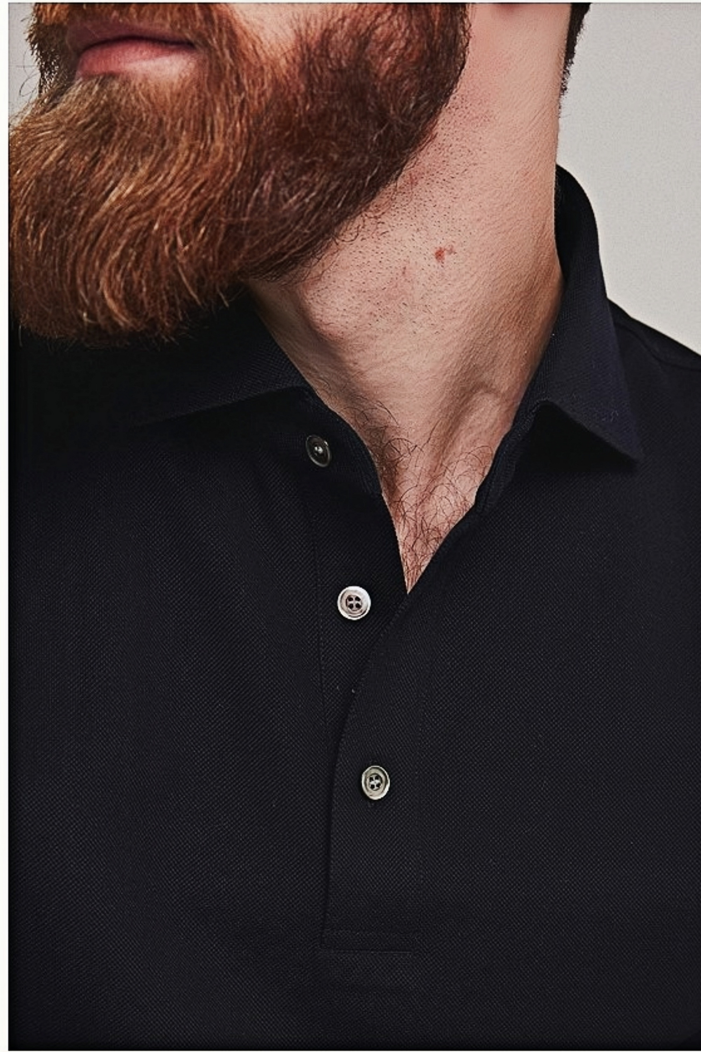 Yves navy-blue cotton polo shirt