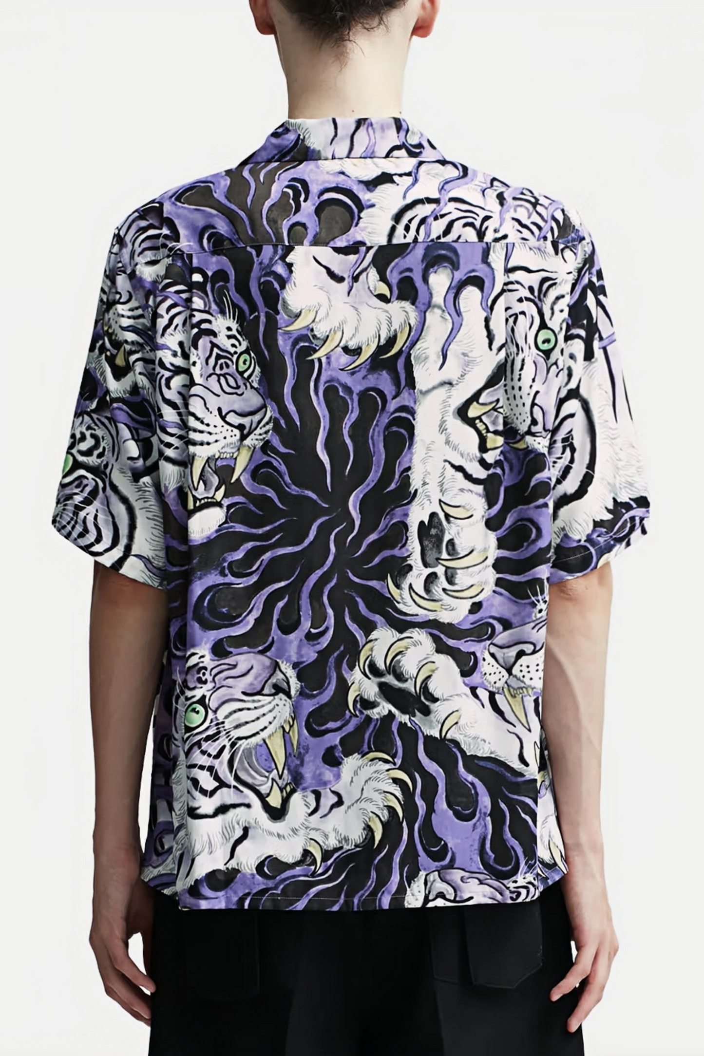 Hyacinthe white classic collared short-sleeve shirt