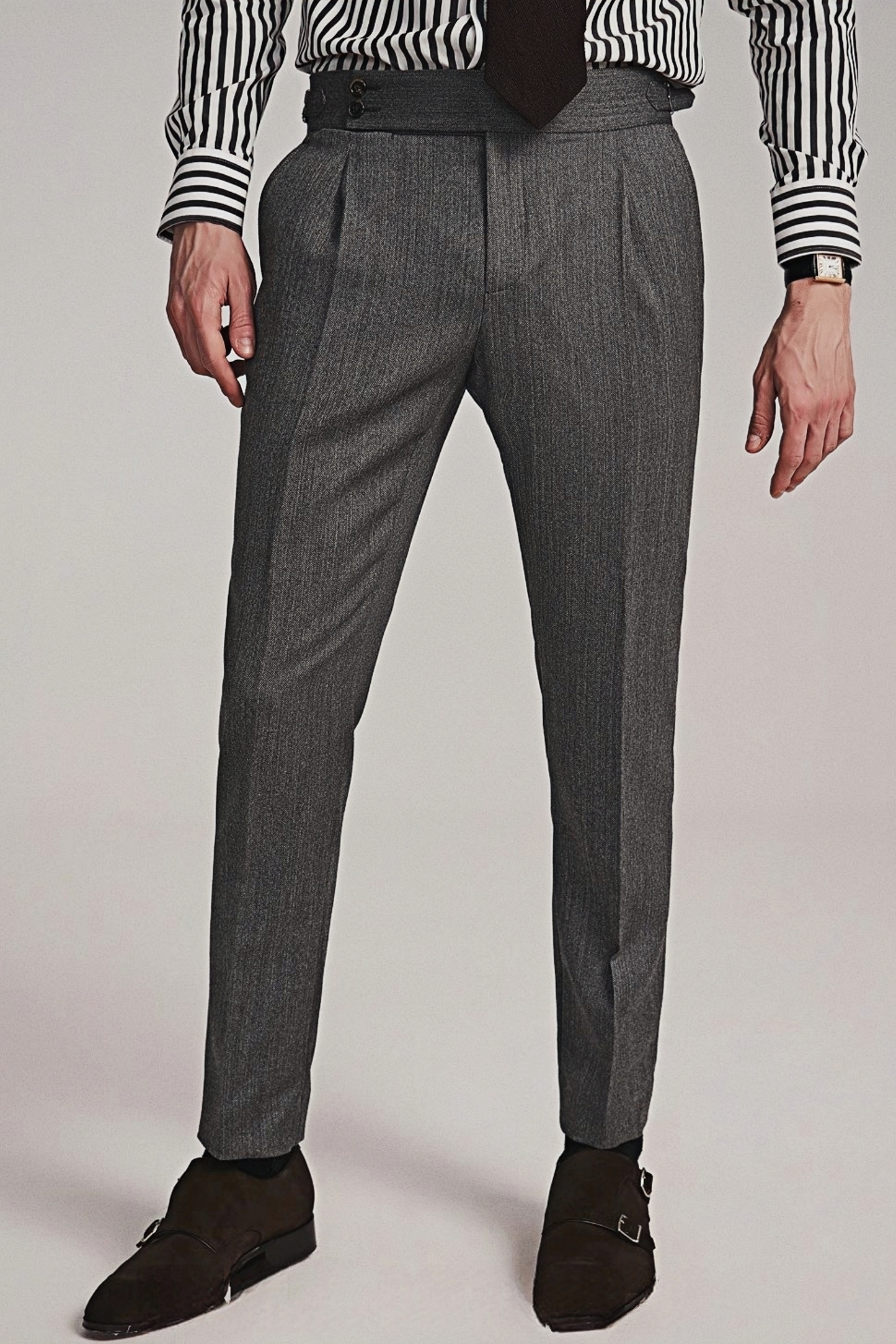 Finn gray flannel trousers