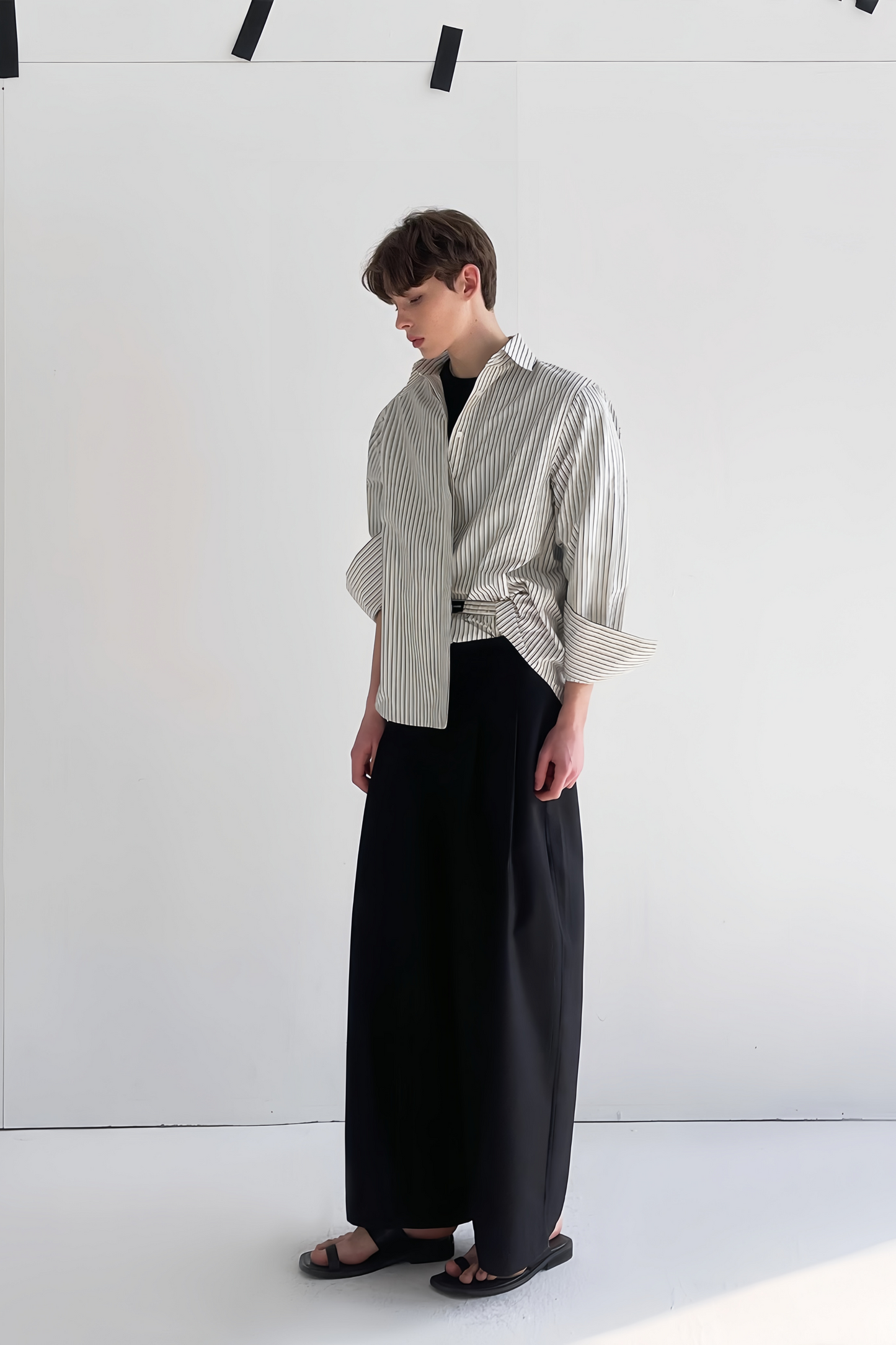 Alexander two-tone waist panel suit
