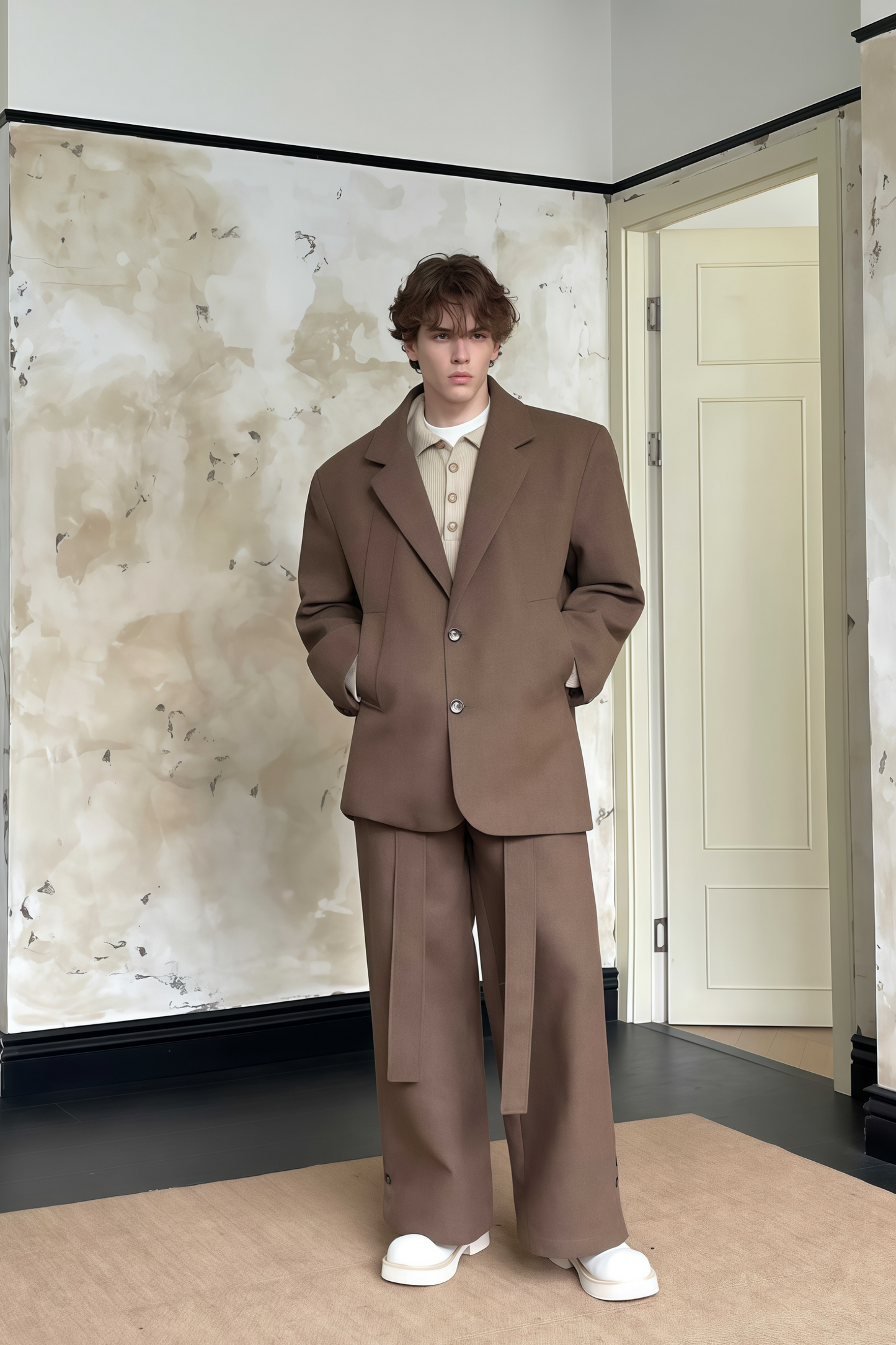 Theon brown suit