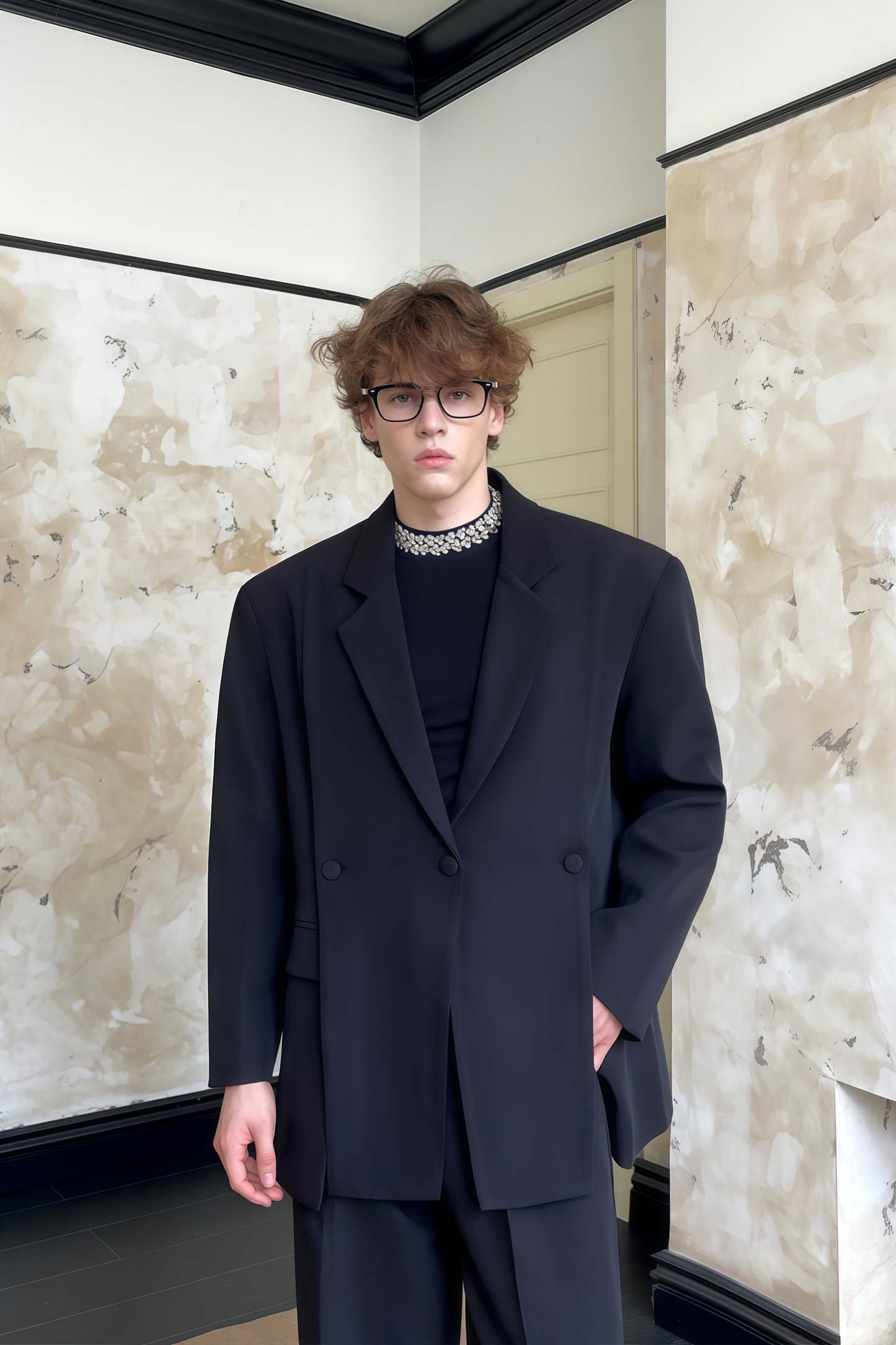 Asher black suit