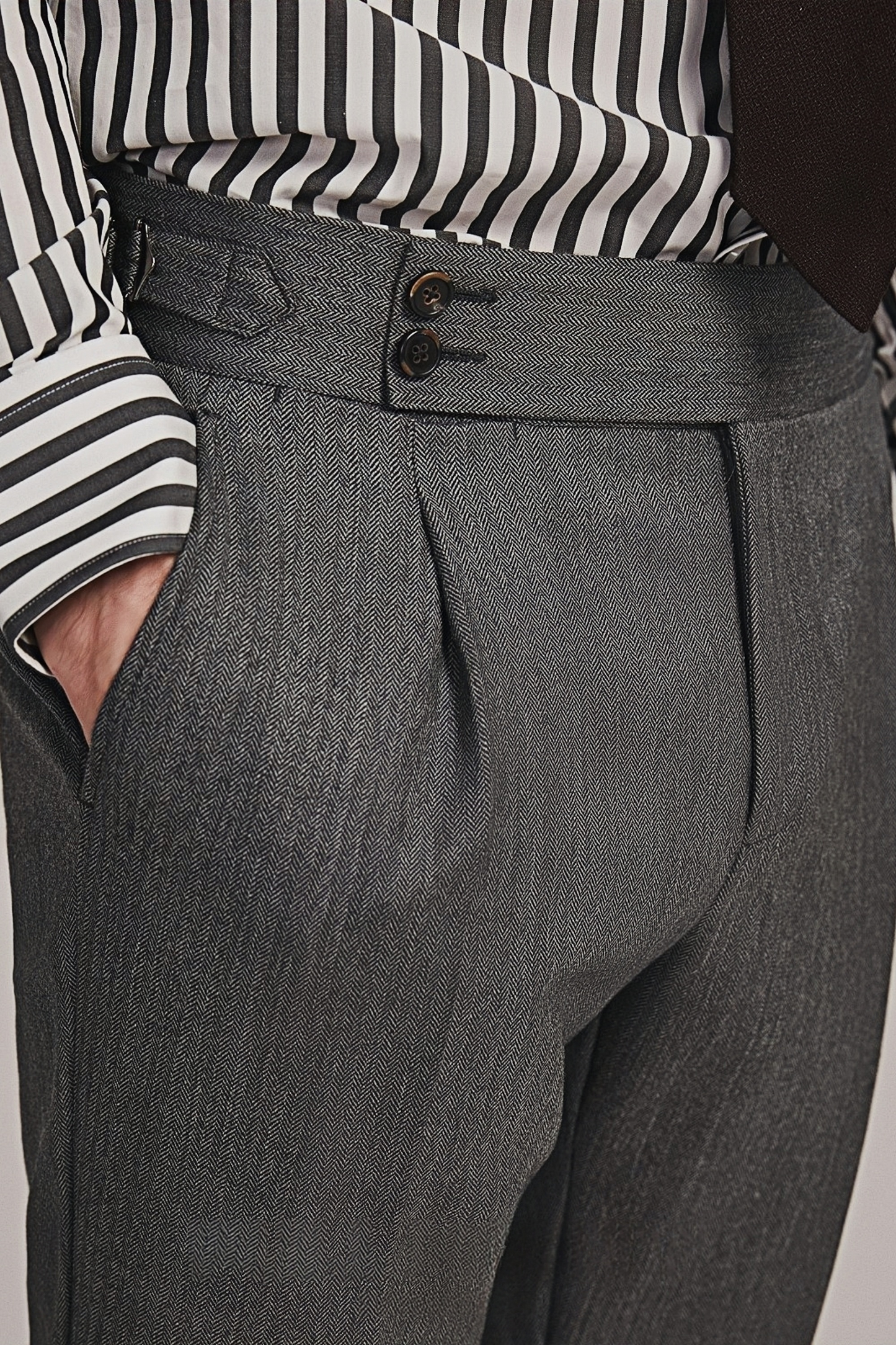 Finn gray flannel trousers