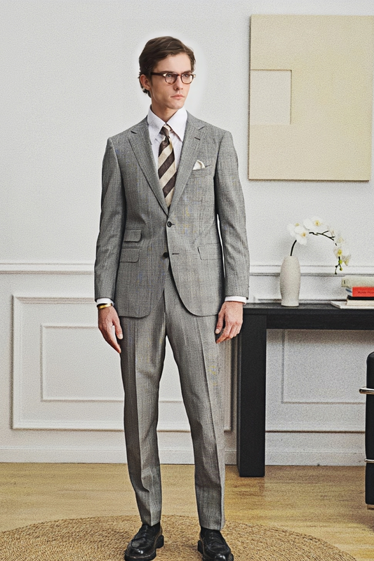 Barnaby gray glen-plaid suit