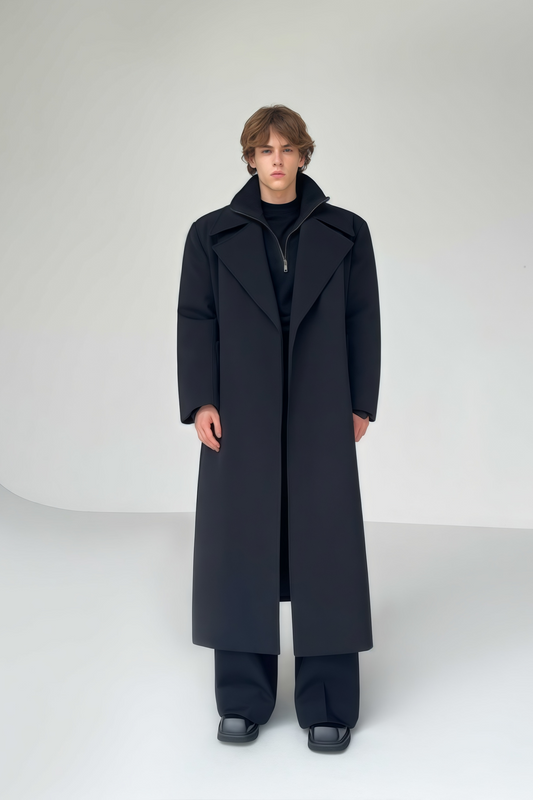 Benedict black maxi coat