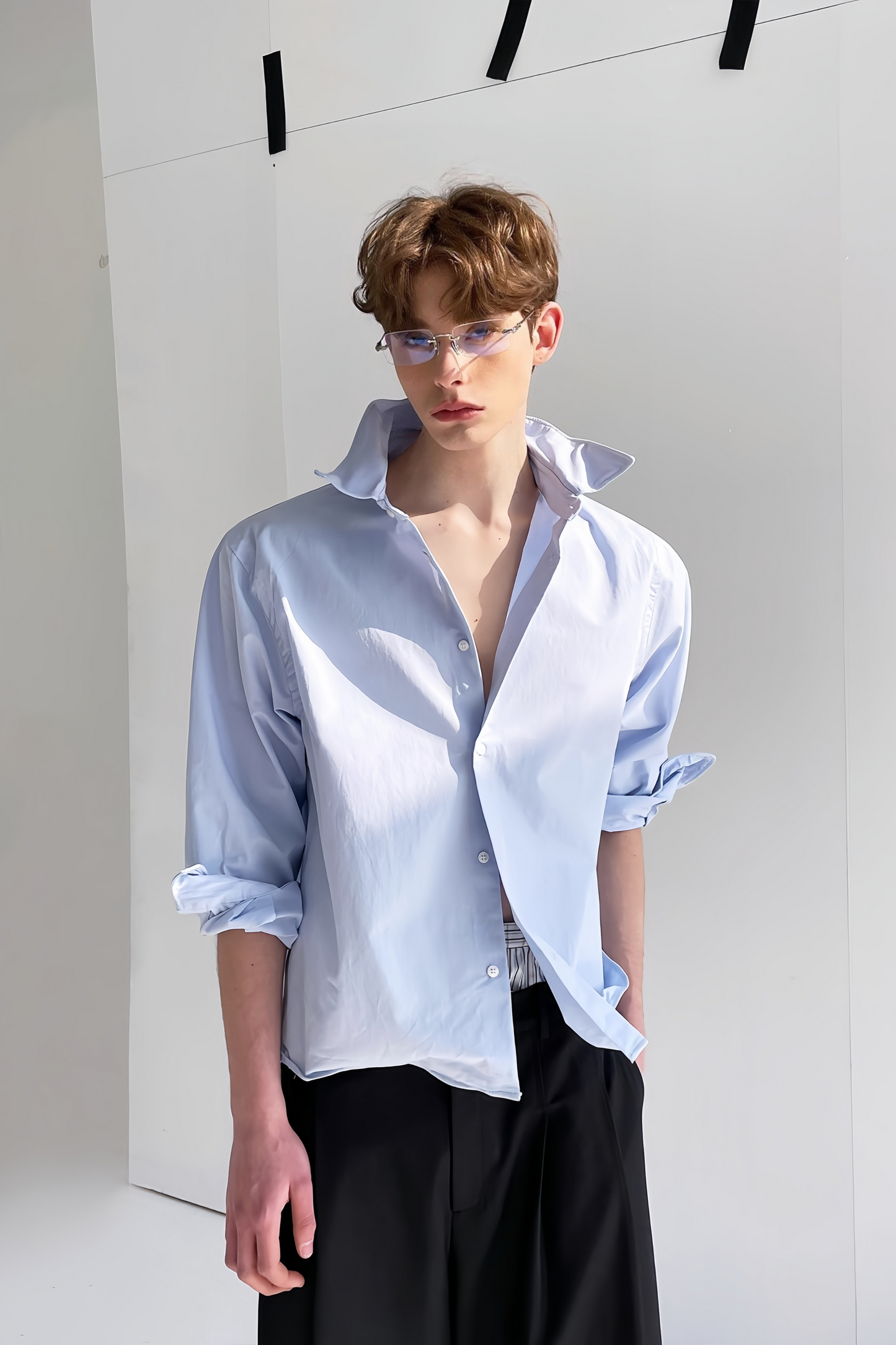 Vic blue shirt