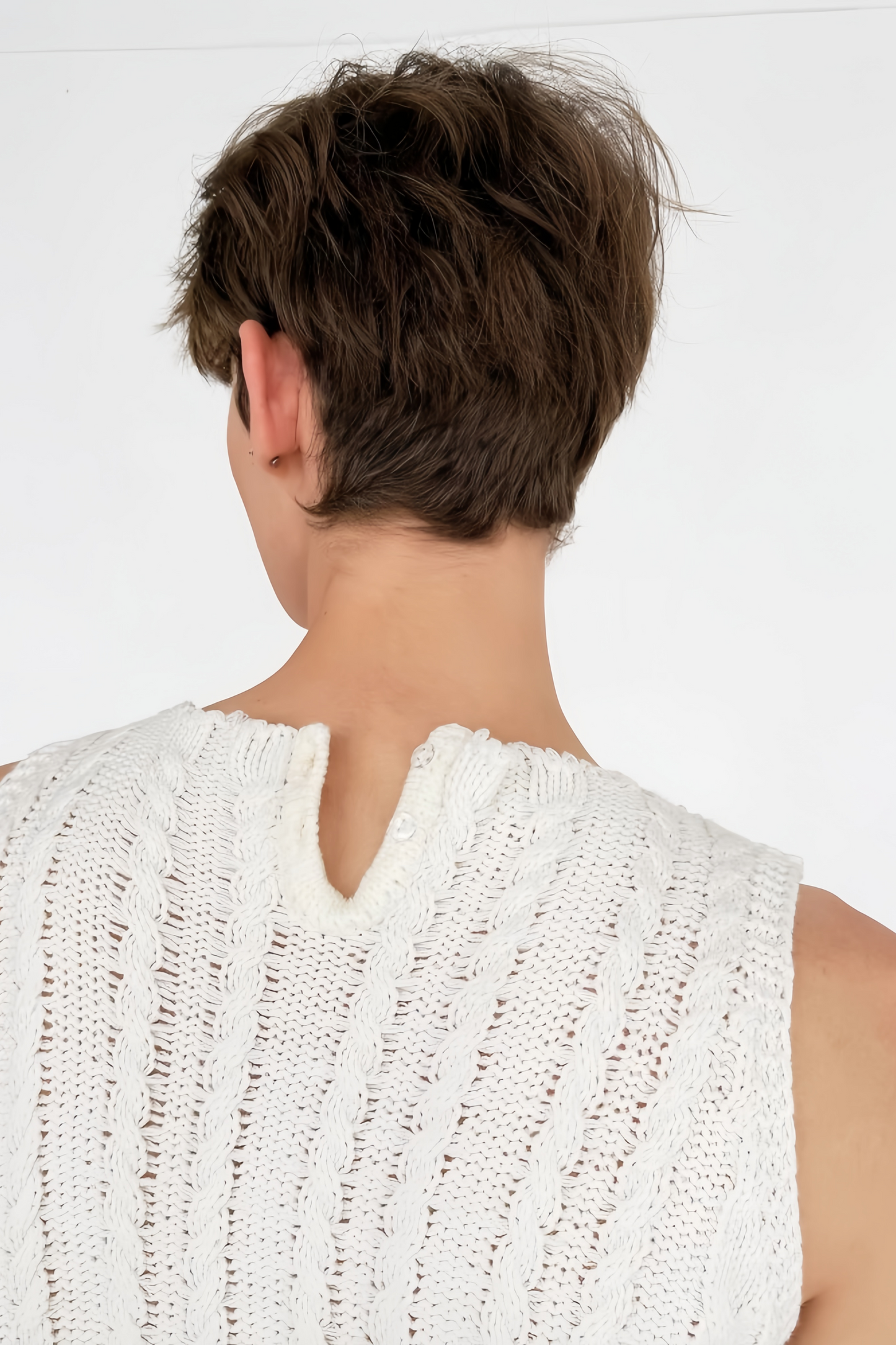Lio white knit vest
