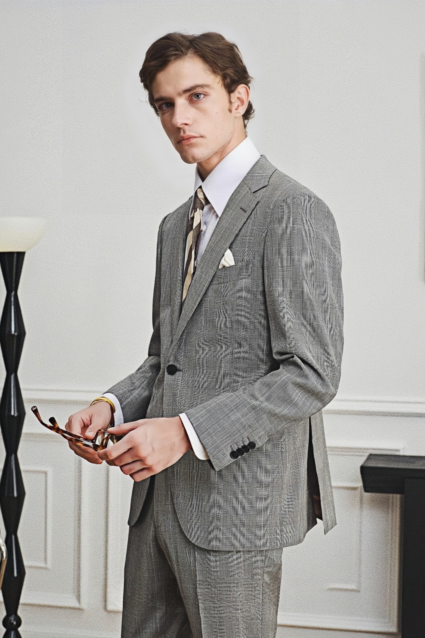 Barnaby gray glen-plaid suit