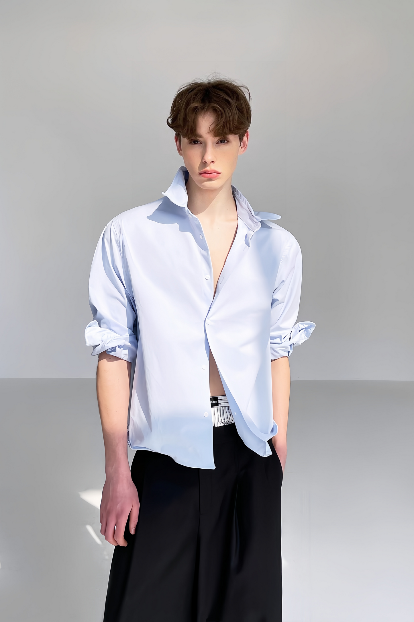 Vic blue shirt