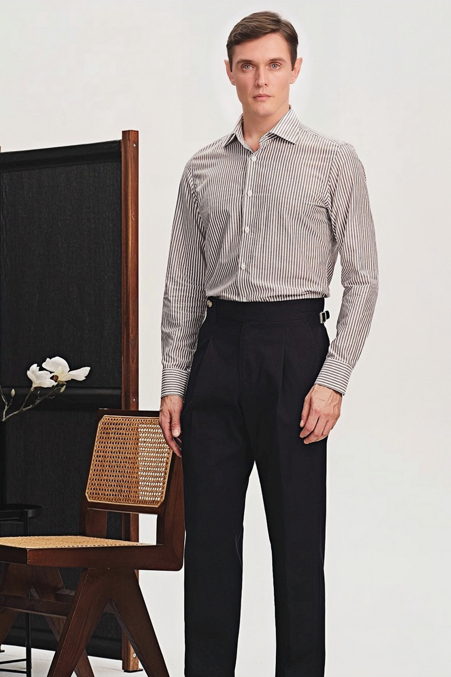 William navy blue trousers