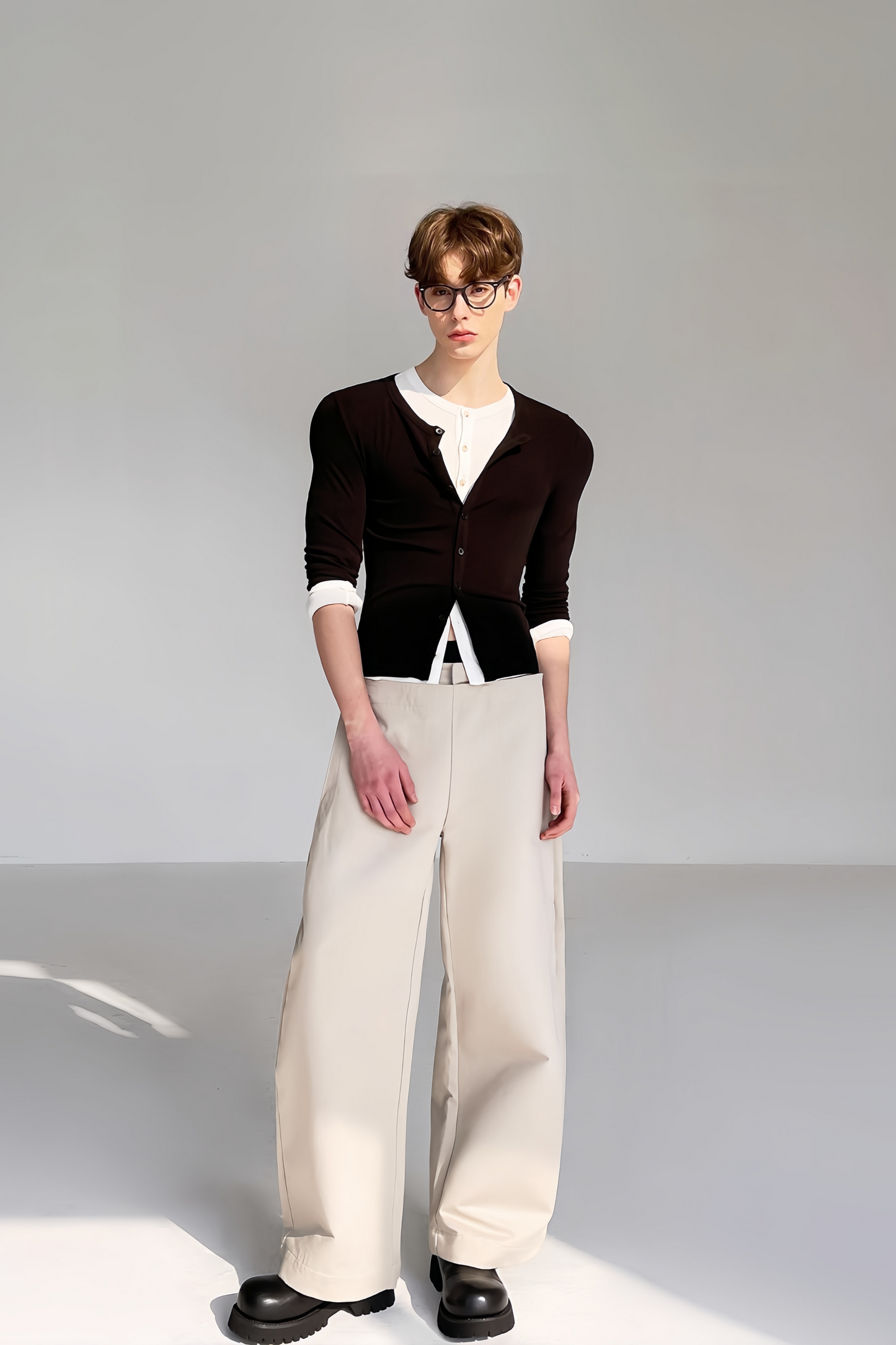 Georges black fitted design cardigan
