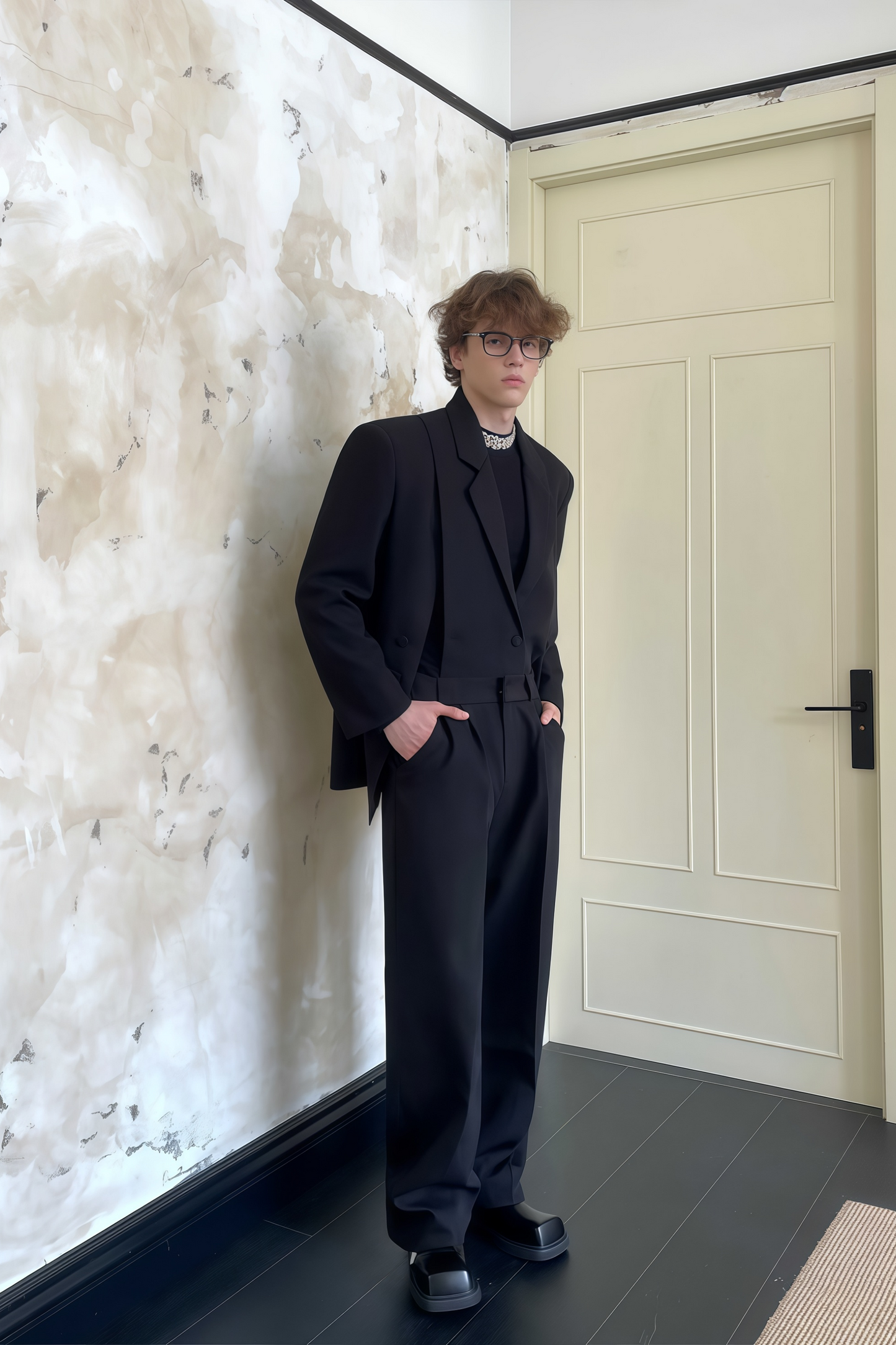 Asher black suit