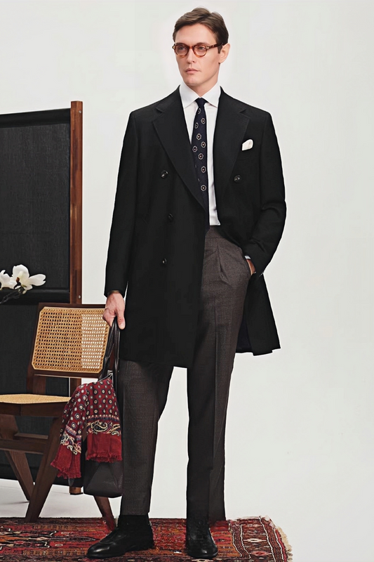 Alexander black midi coat