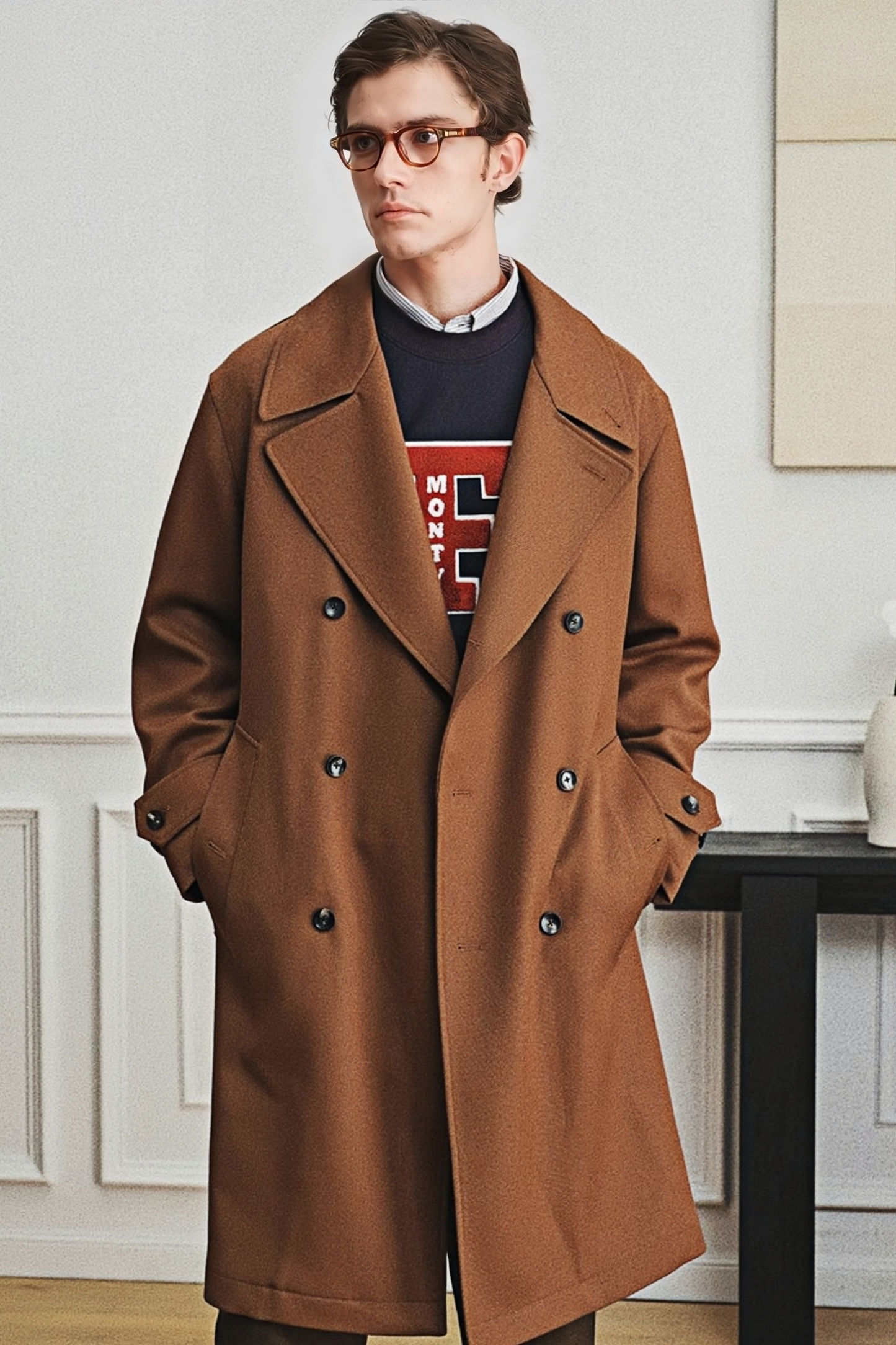 Benedict brown midi coat