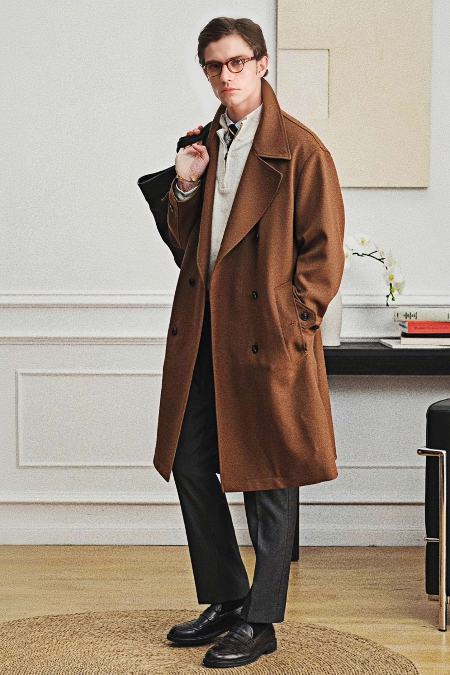 Benedict brown midi coat