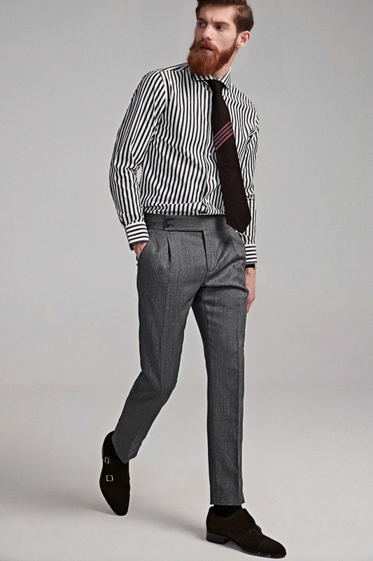 Finn gray flannel trousers