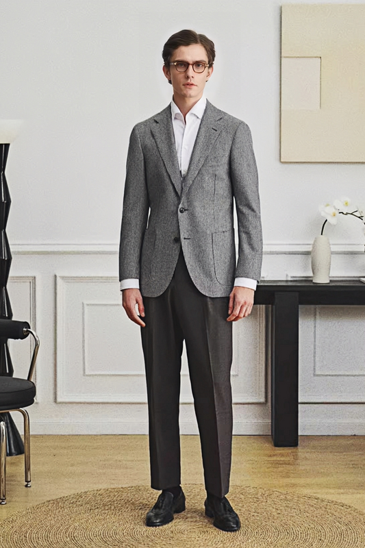 Arlo dark gray houndstooth blazer