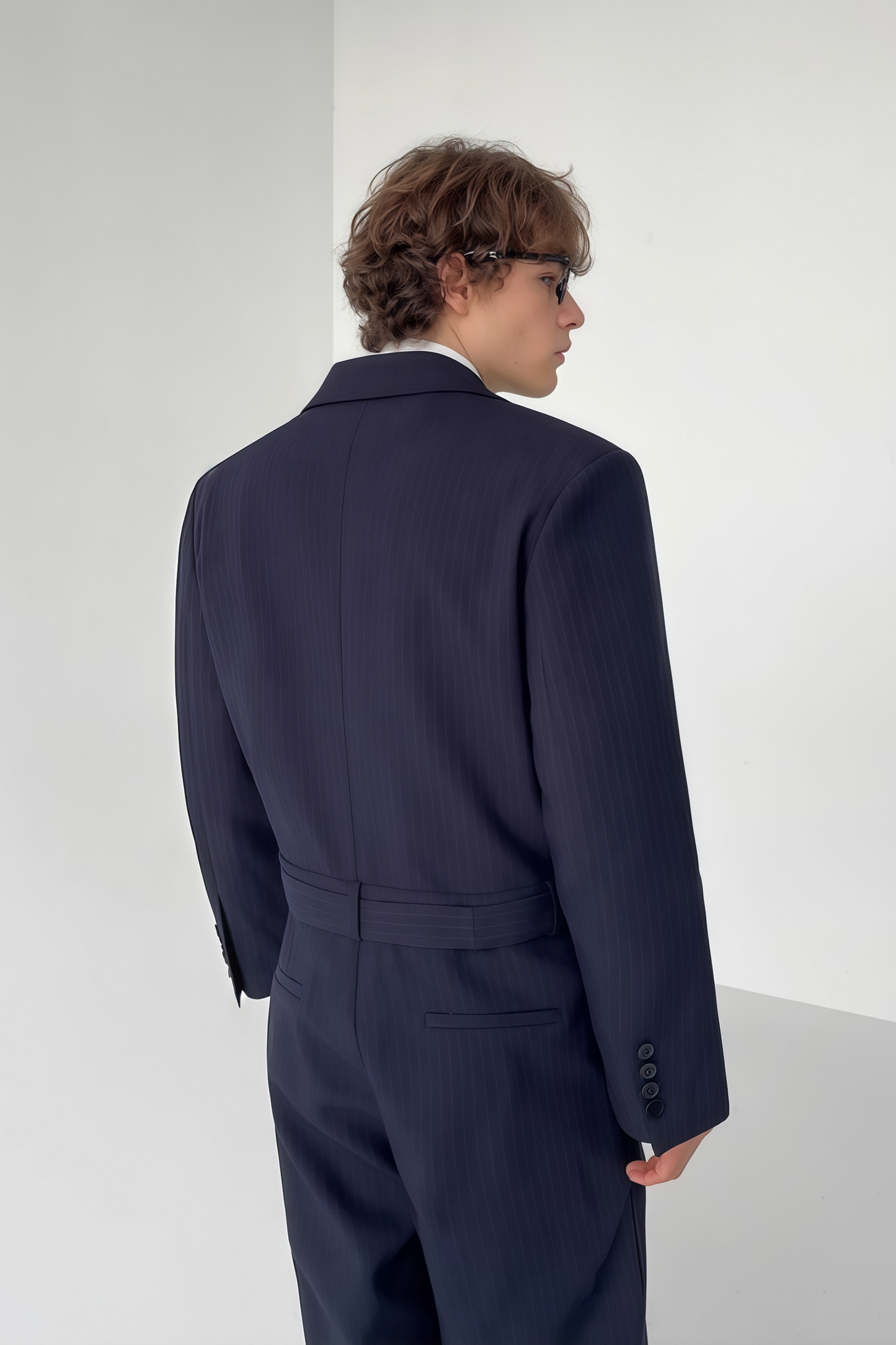 Maxime blue suit-style jumpsuit