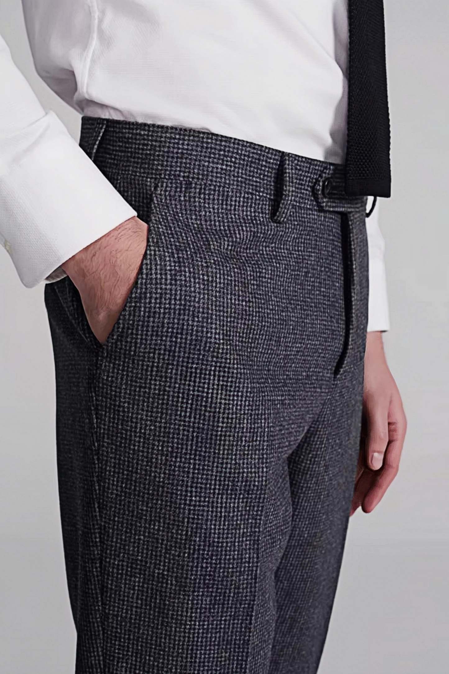 Arlo dark-gray houndstooth trousers