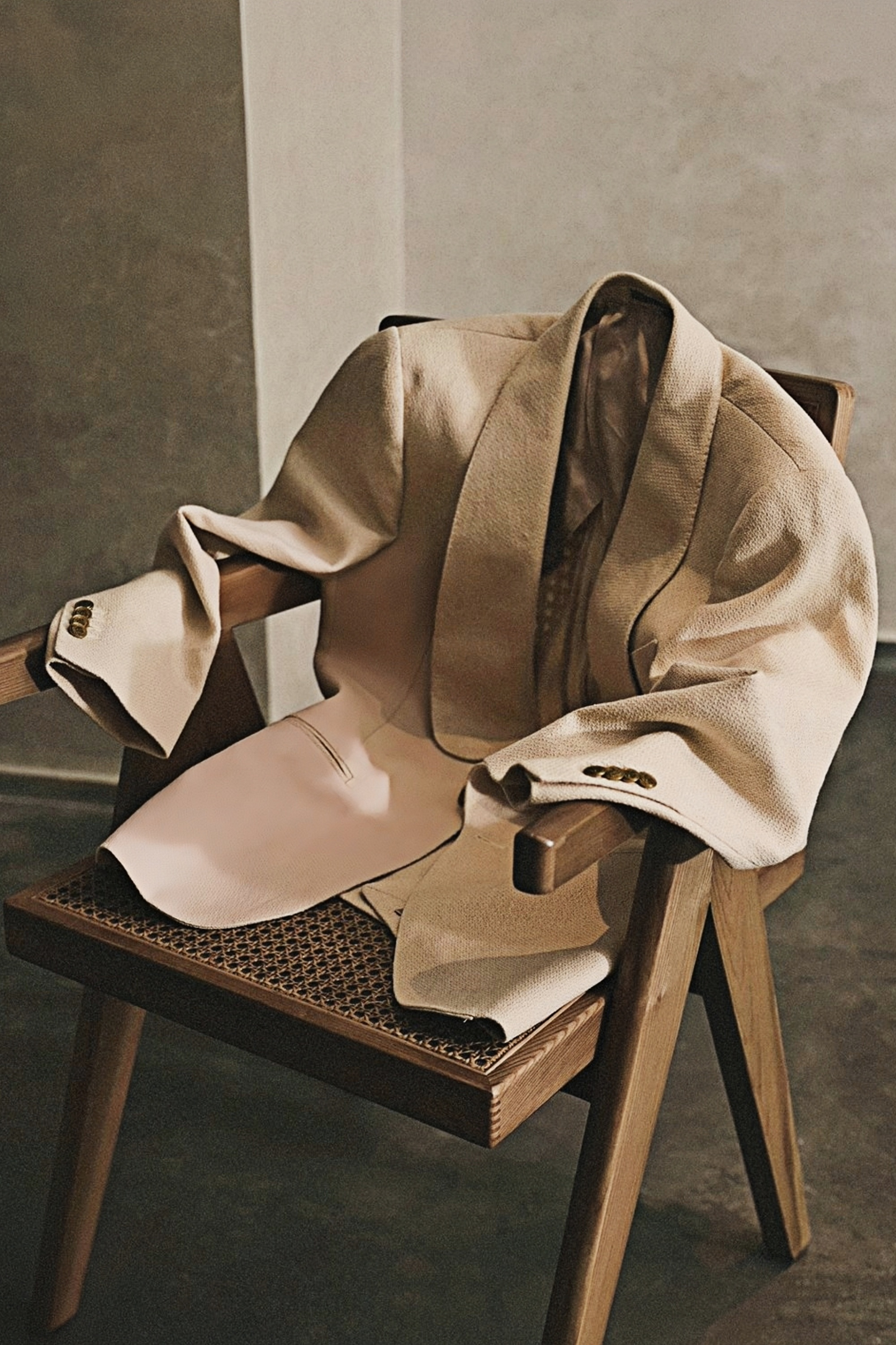 Orion ivory white shawl-lapels blazer