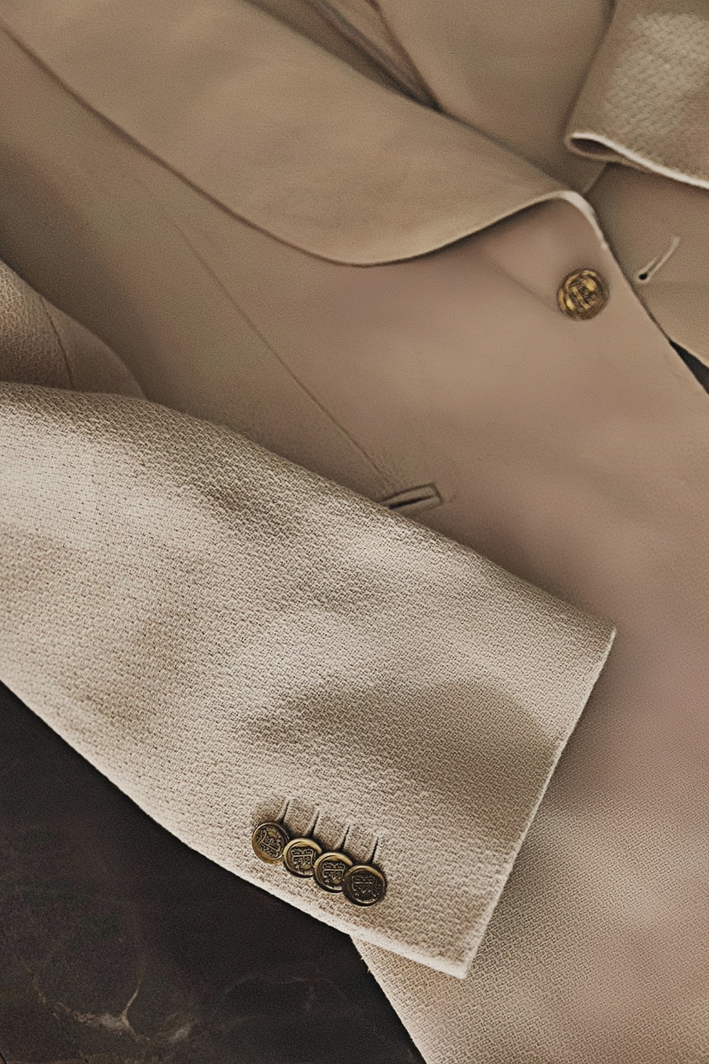Orion ivory white shawl-lapels blazer