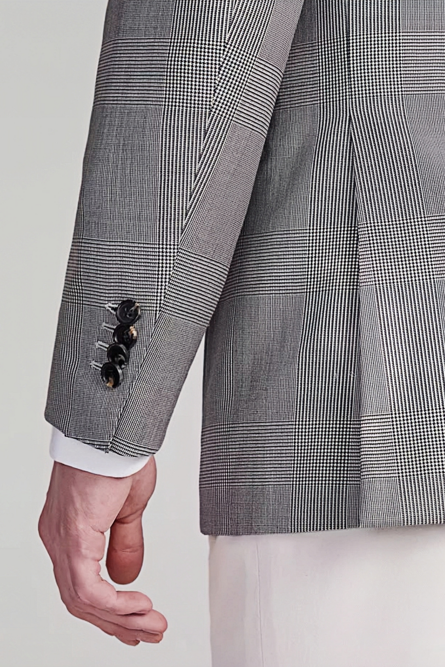Tristan gray check-pattern blazer
