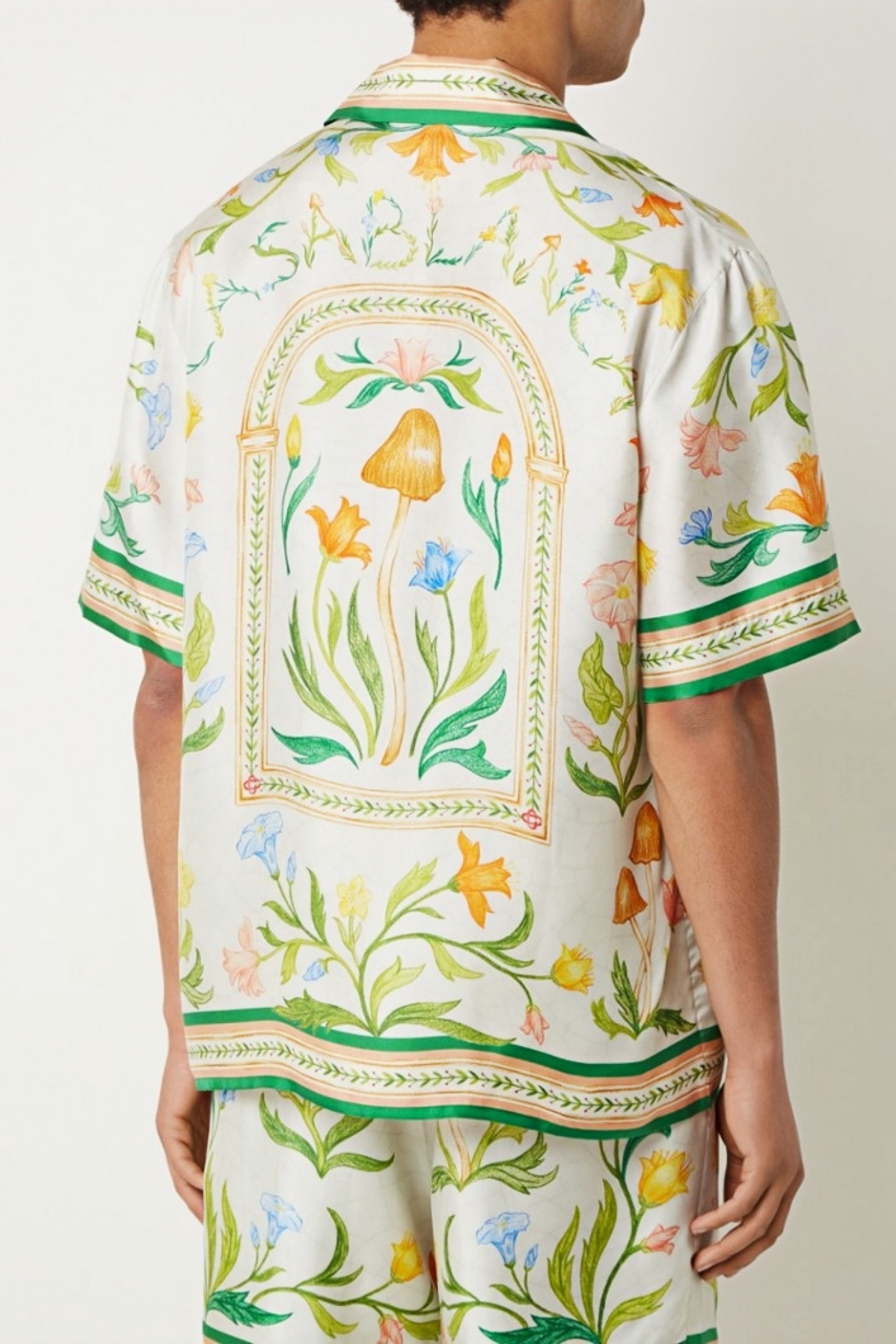Xavier green floral short-sleeve shirt