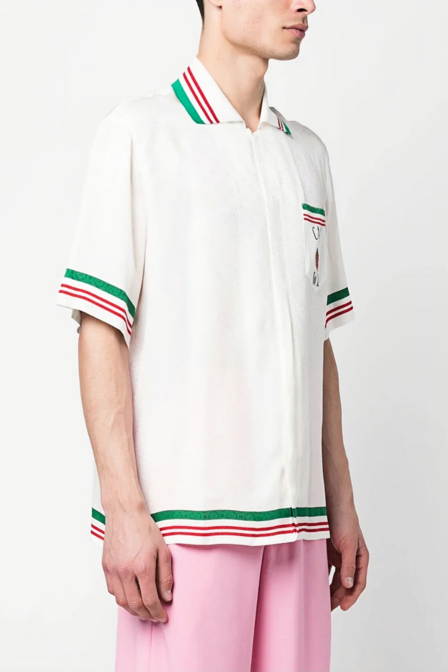 Gary white striped short-sleeve shirt