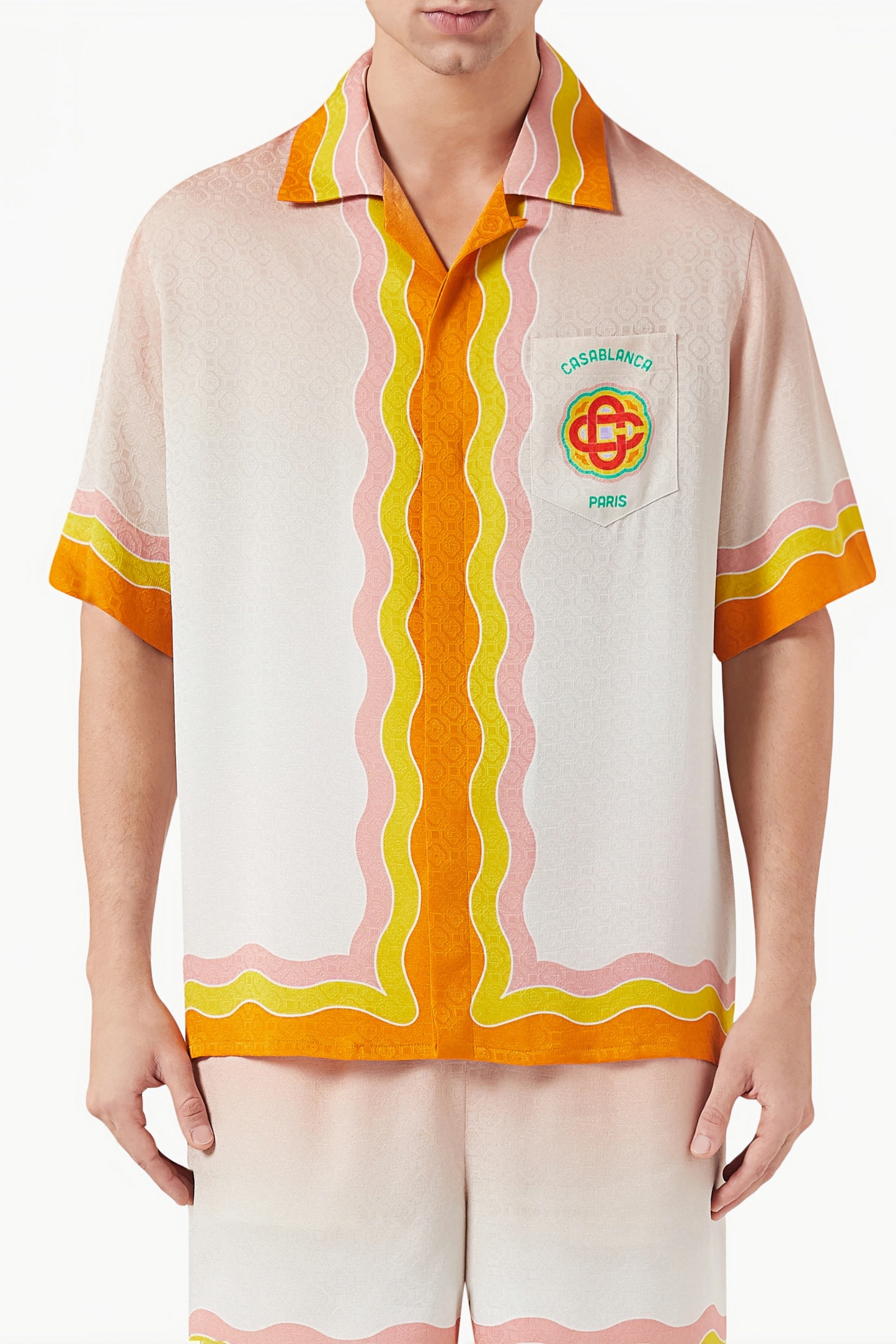 Julien orange striped short-sleeve shirt
