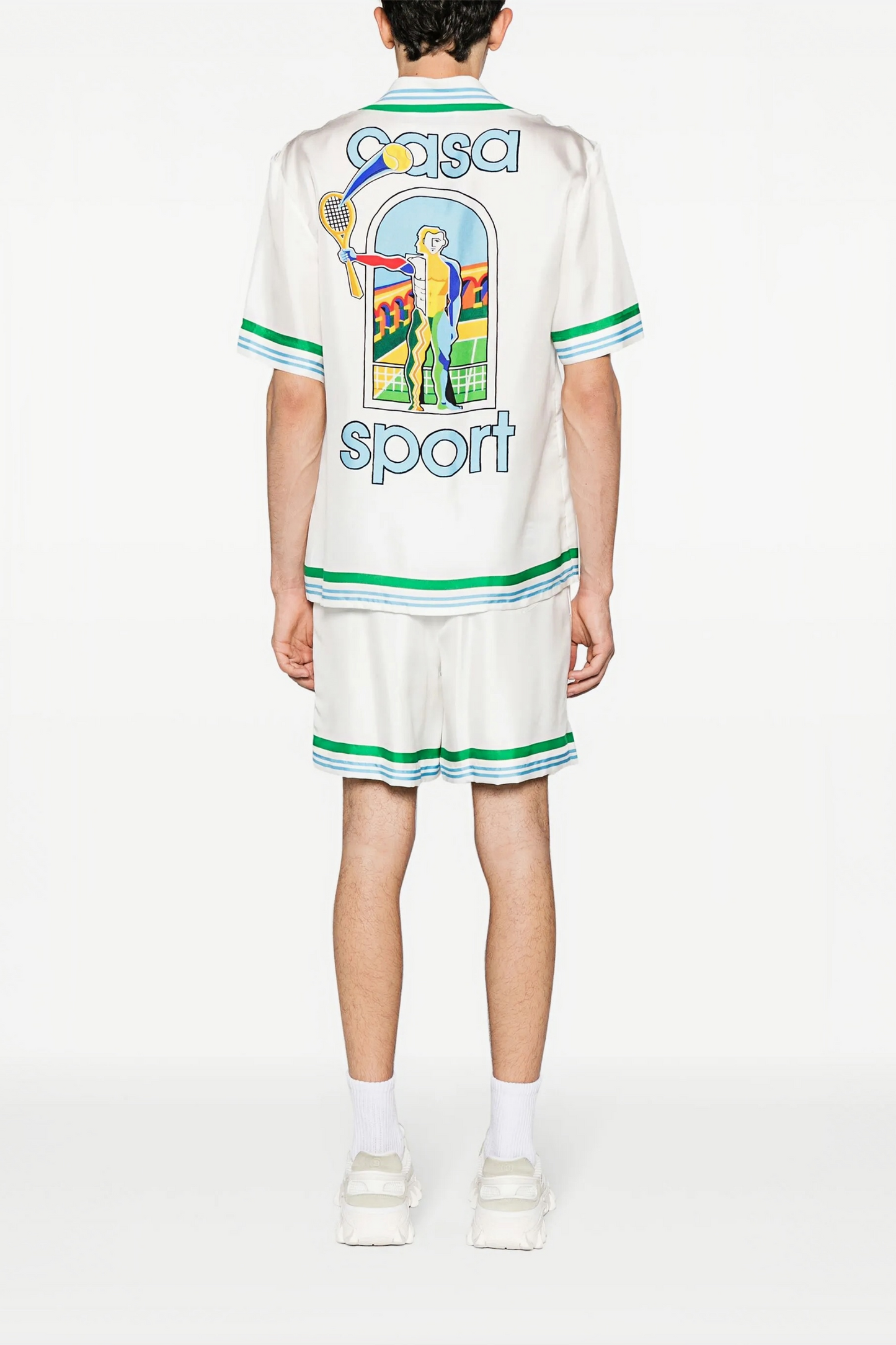 Adrien white tennis sport short-sleeve shirt