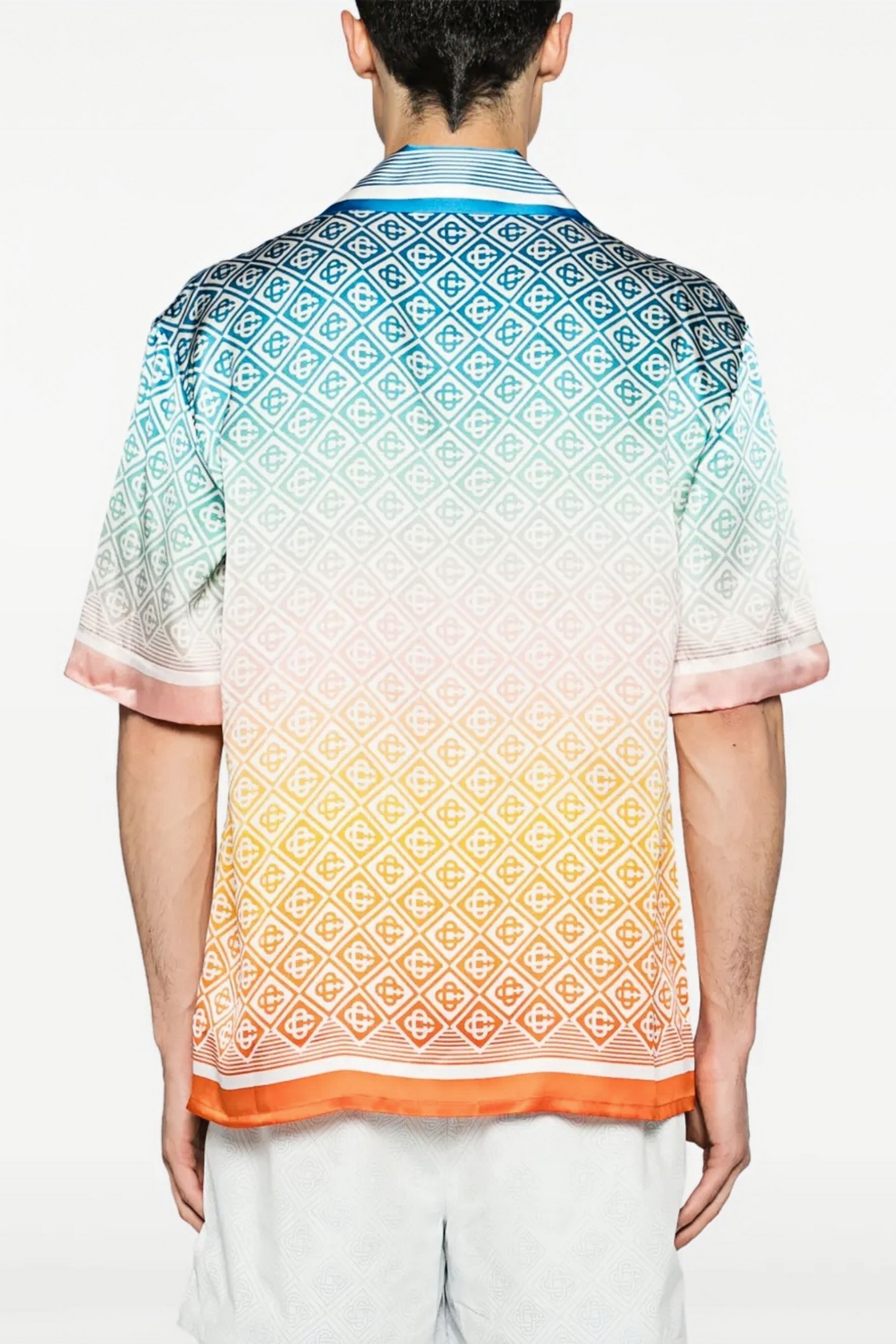 Steve blue patterned short-sleeve shirt