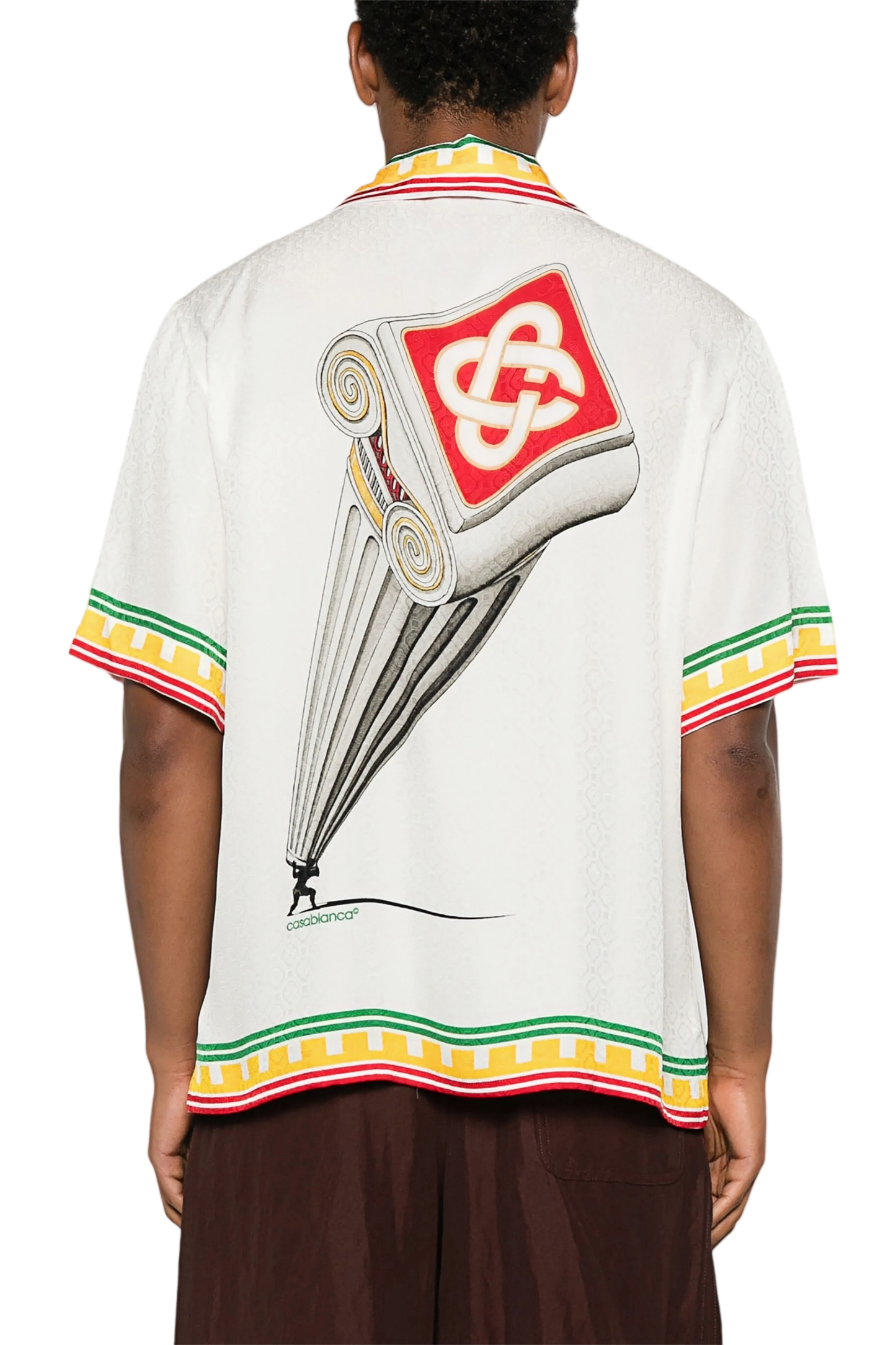 Matthew white sketch print button-up shirt