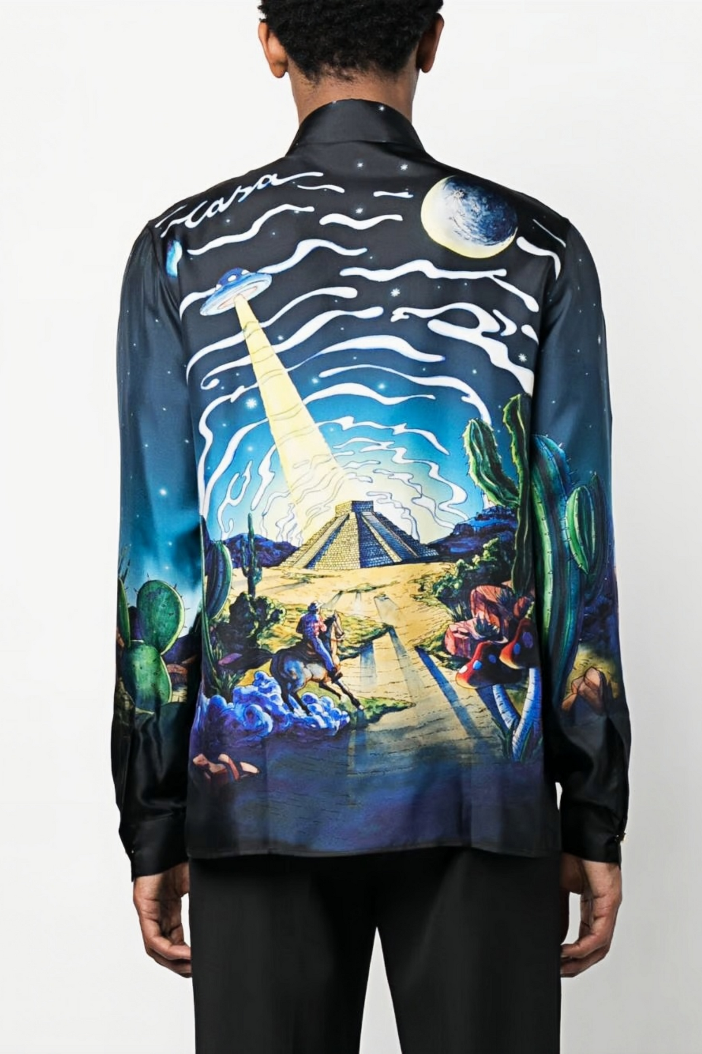 Louis black cosmic dragon long-sleeve shirt