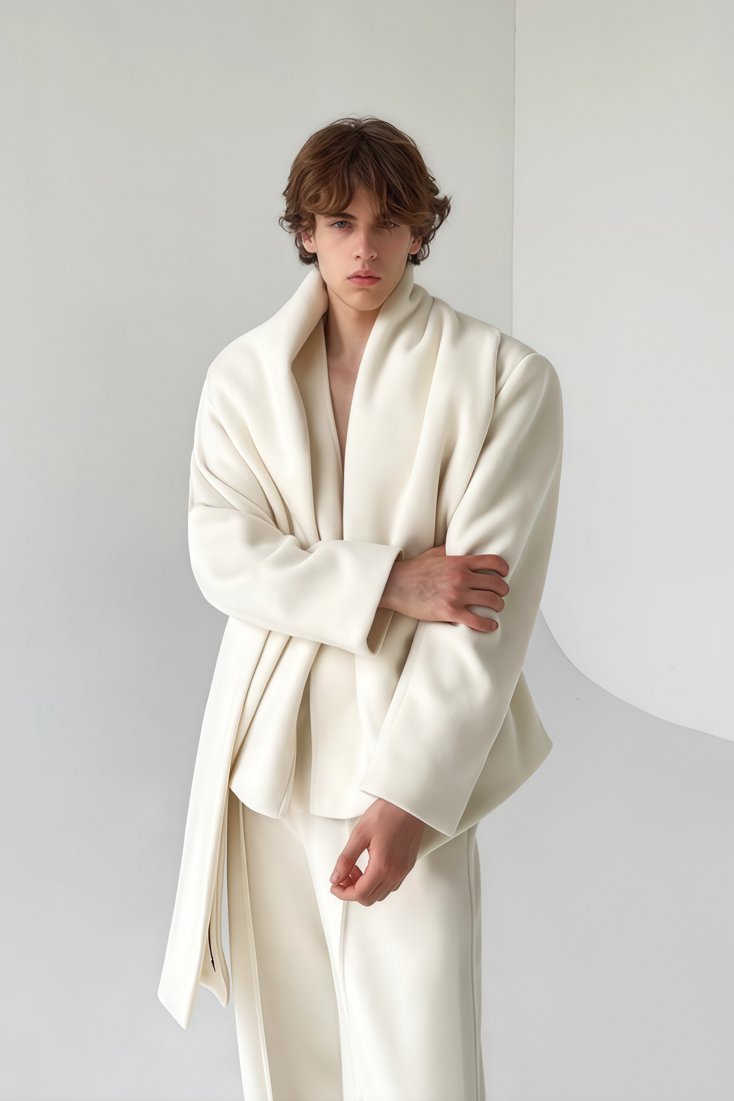 Gaspard white jacket & trousers matching set