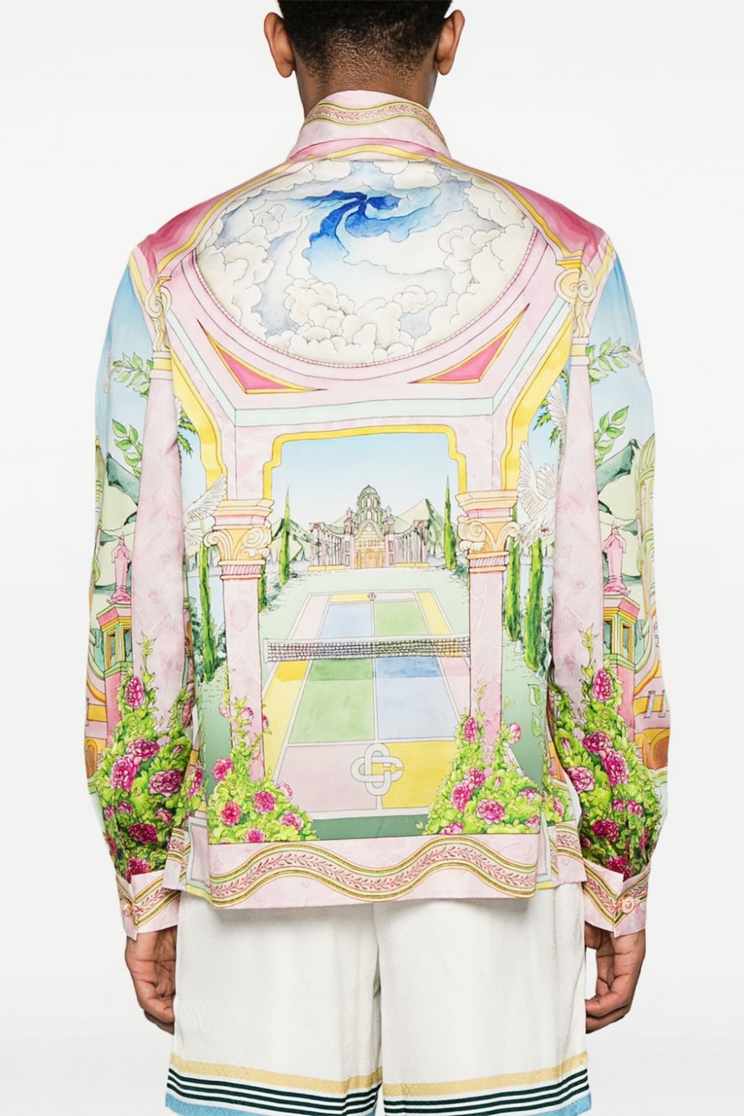 William pink palace-print long-sleeve shirt