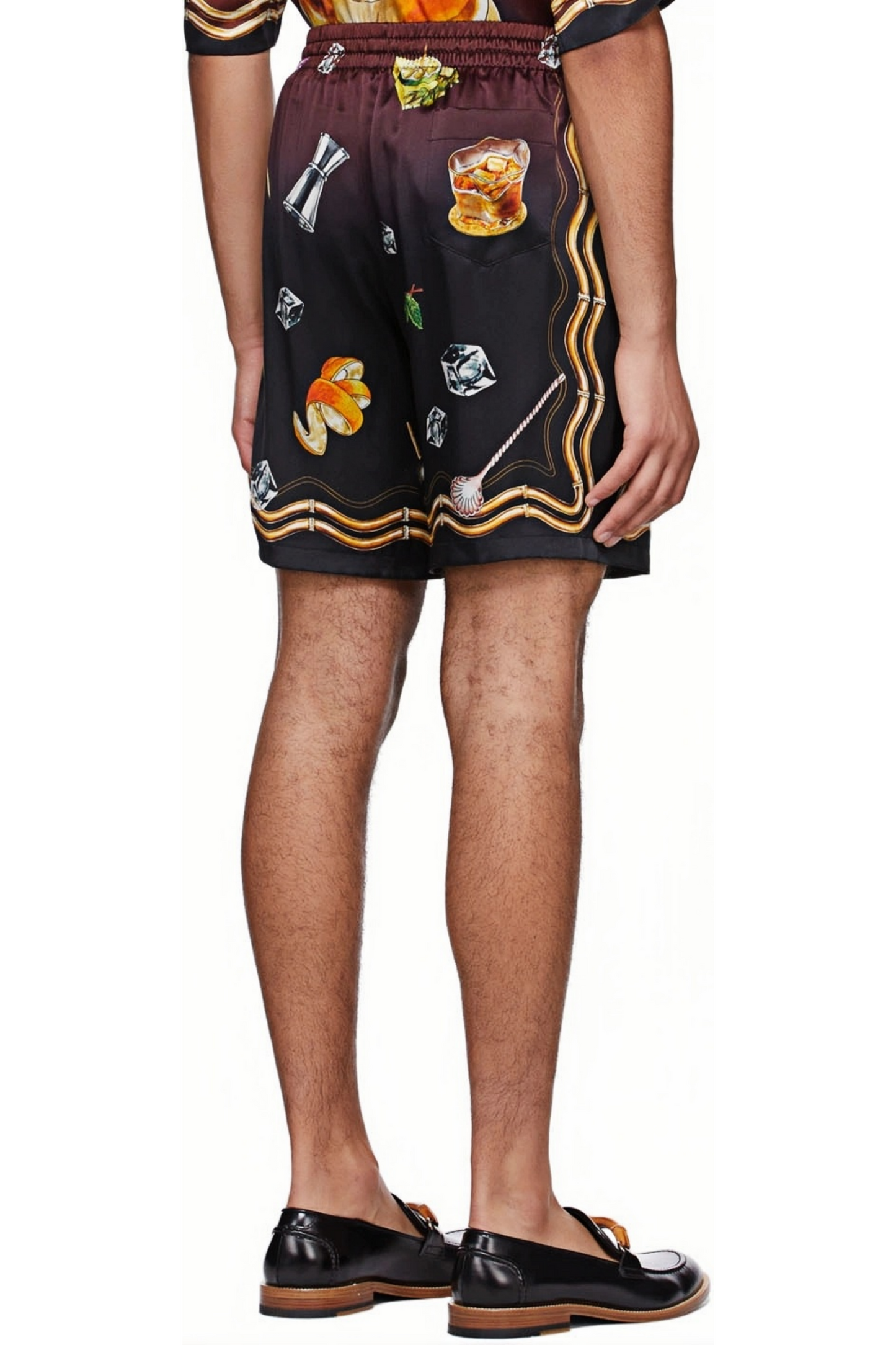 Étienne black embroidered short