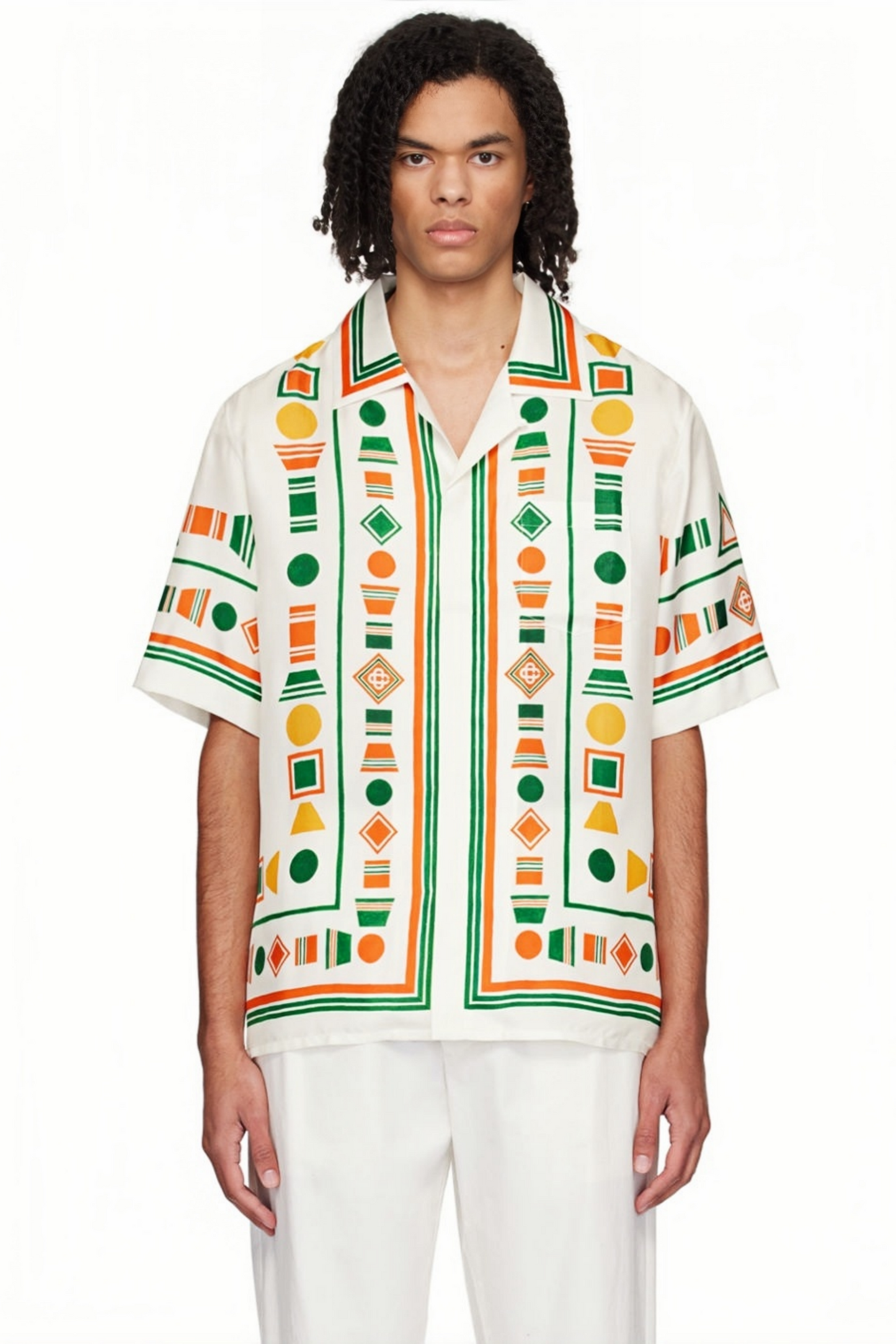 Walter white geometric print short-sleeve shirt