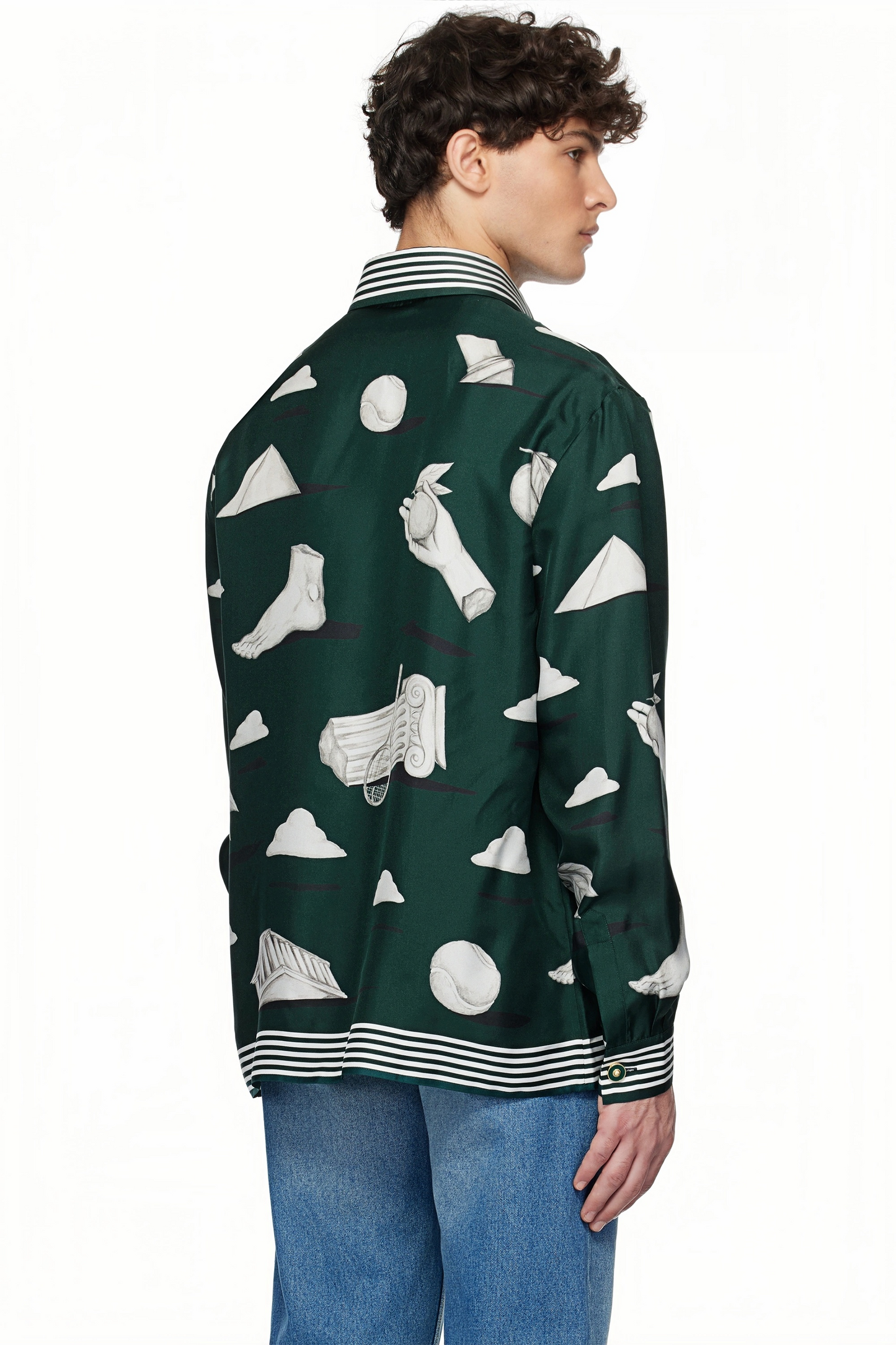 Thomas green sports print long-sleeve shirt