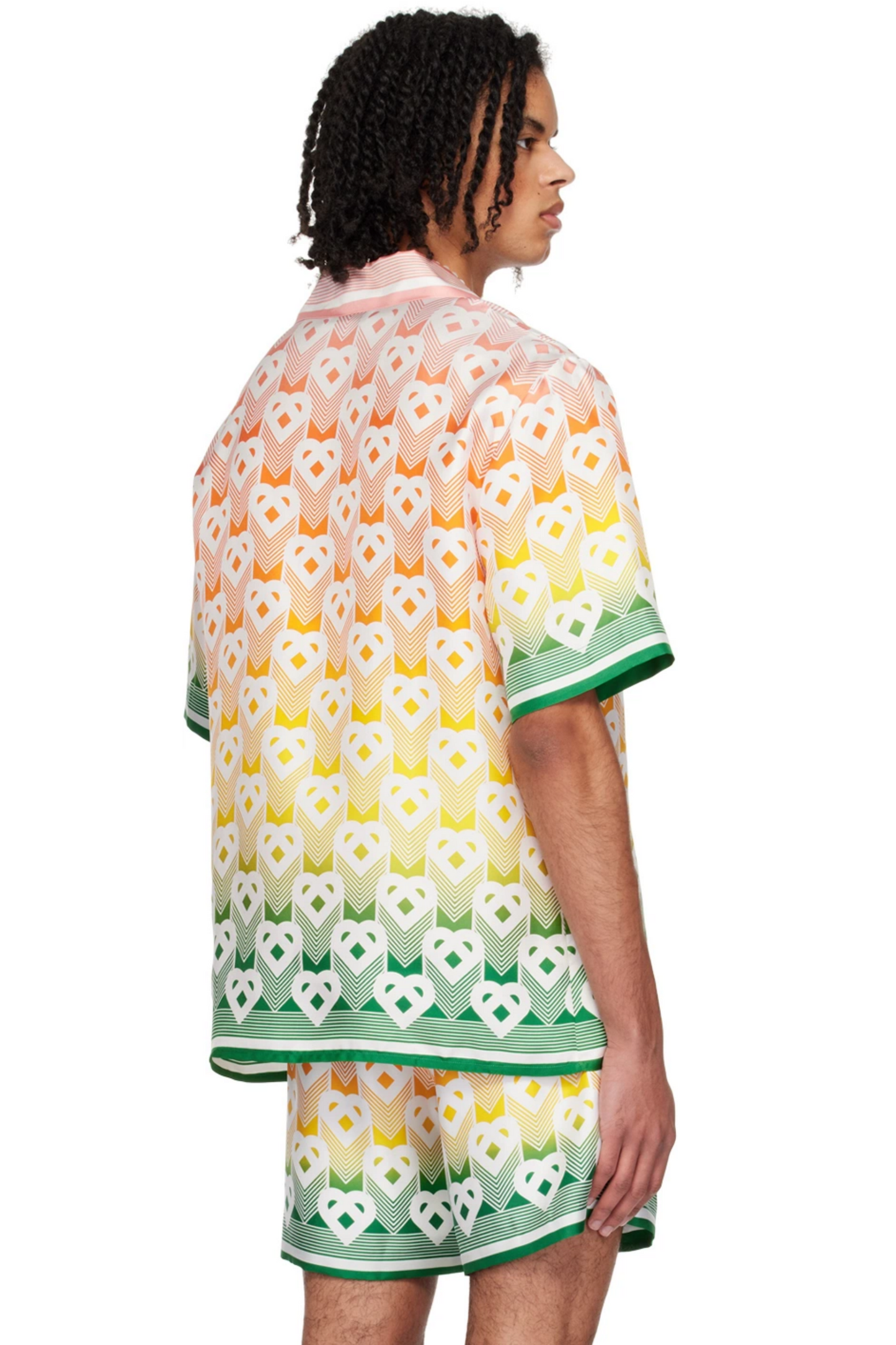 Alexander yellow geometric short-sleeve shirt