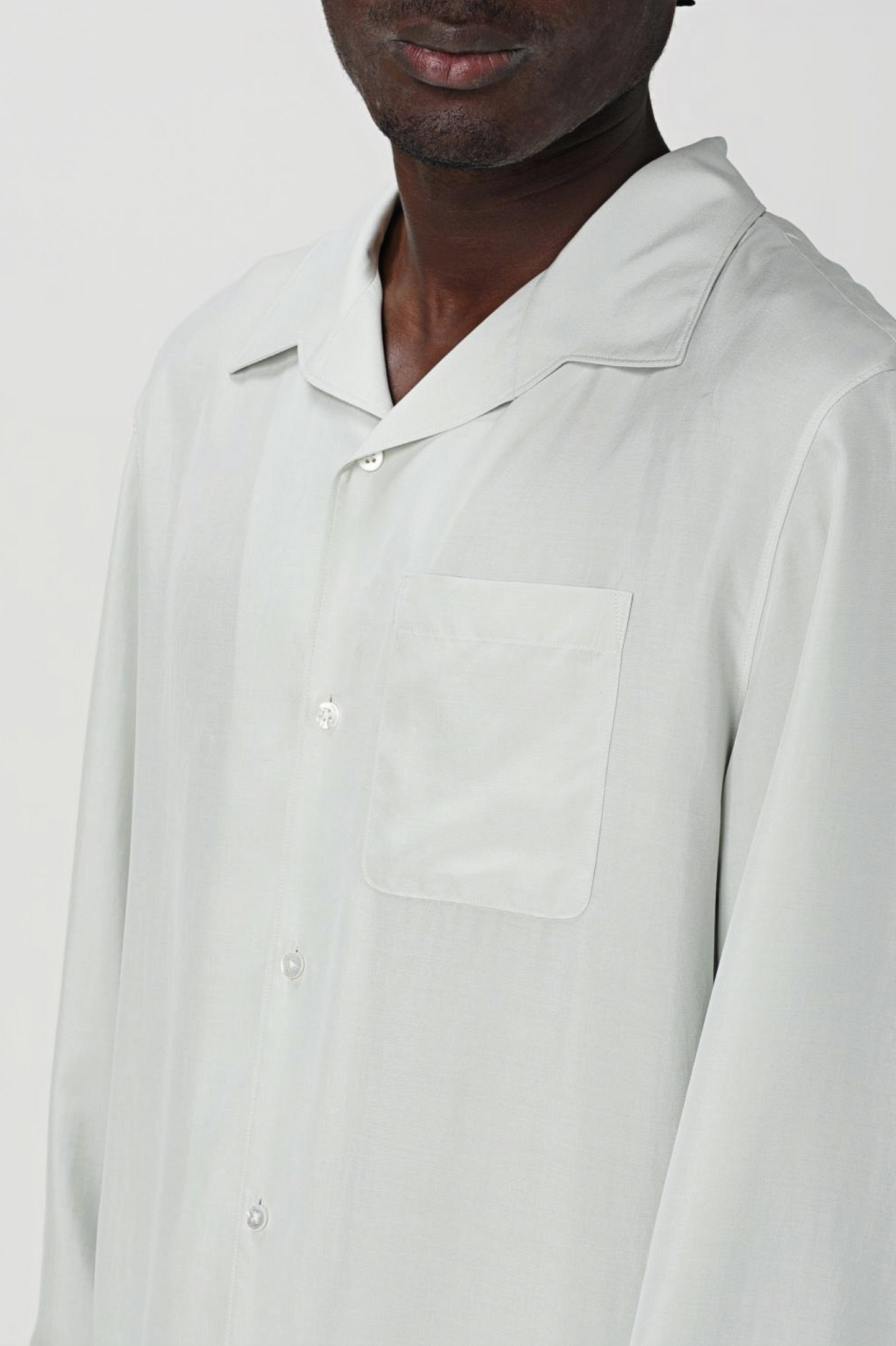 Firmin white classic button-up long-sleeve shirt