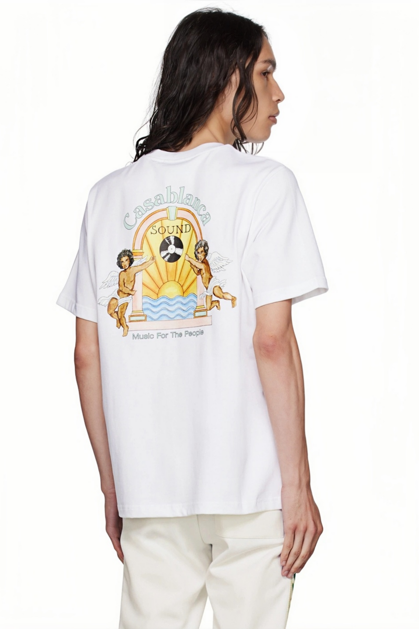 Ethan white graphic-print t-shirt